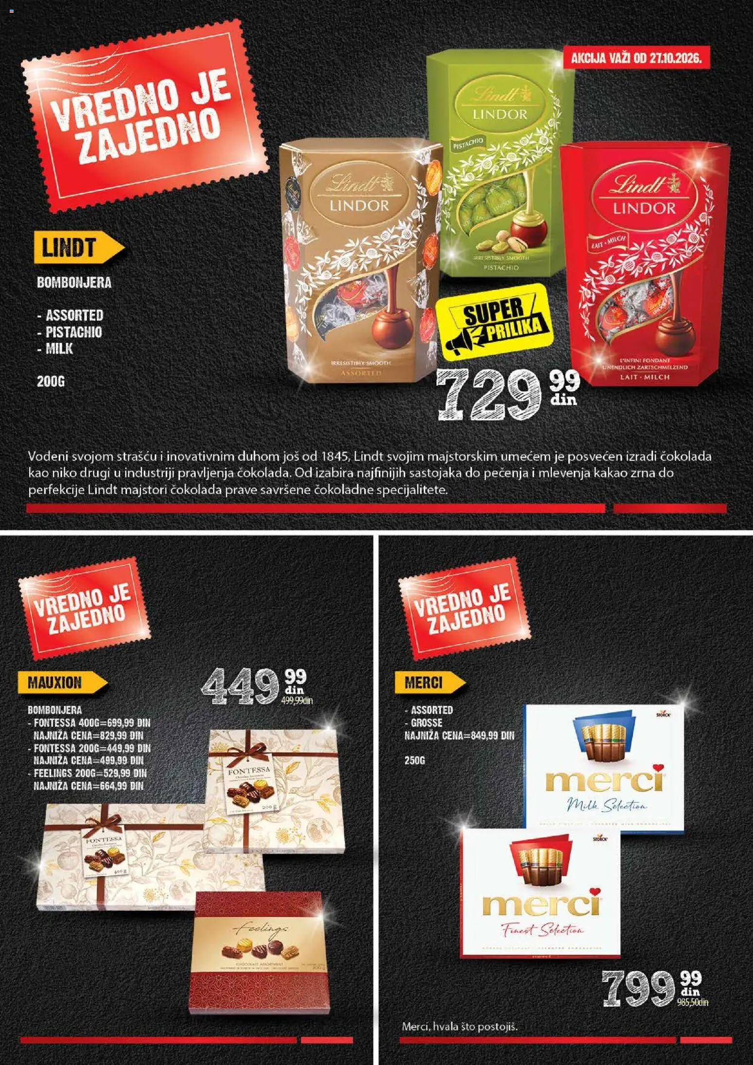 Roda katalog - važi od 26.10.2026 | Strana: 20 | Proizvode: Lindor, Lindt, Merci, Čokolada