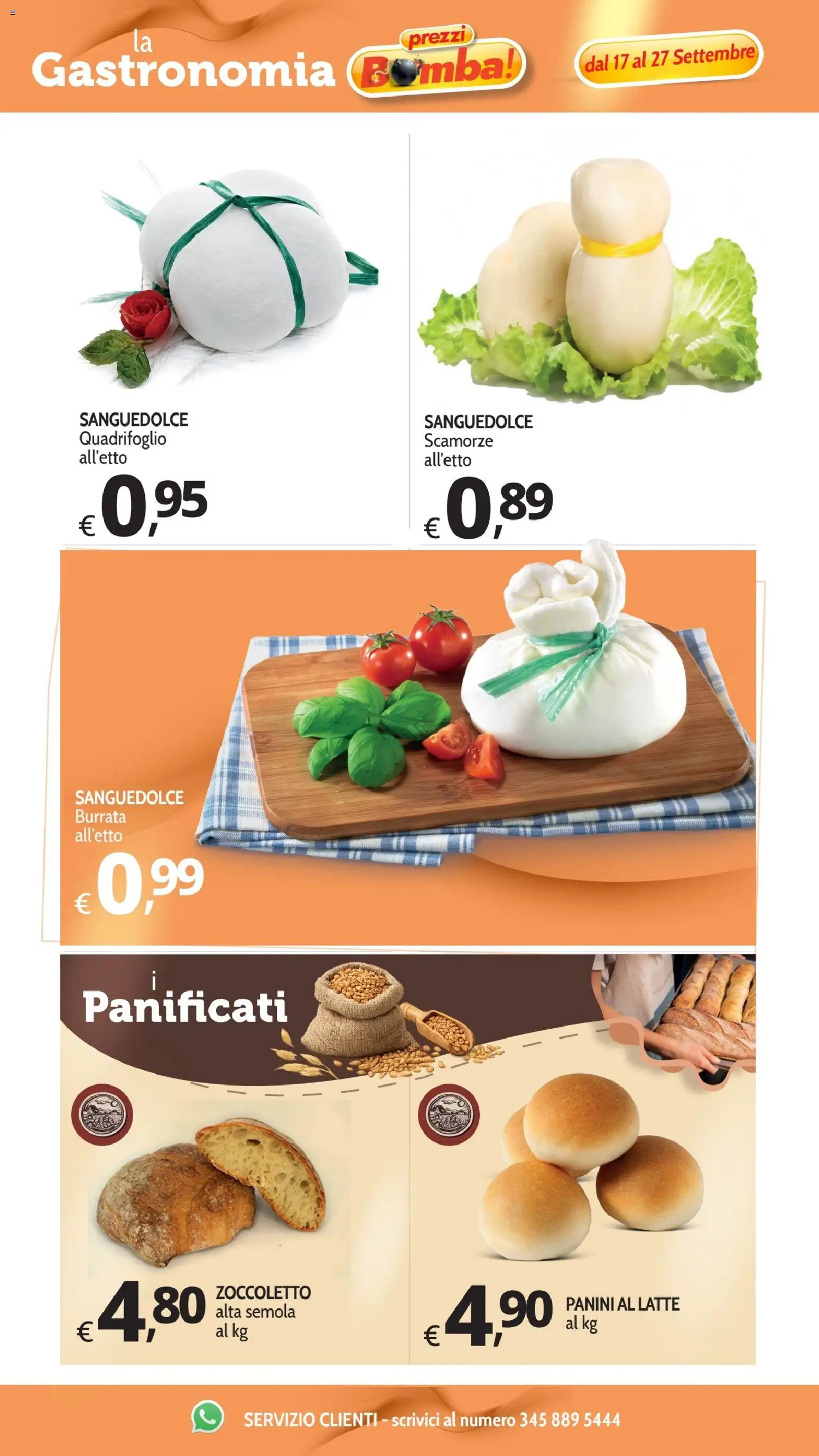 Volantino Primo Prezzo del 17/09/2026 | Pagina: 41 | Prodotti: Latte, Semola, Burrata