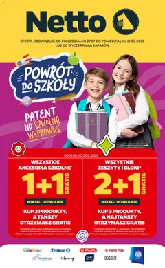 Pogląd oferty "Netto gazetka - Powrót do szkoły" - ważna od 27.07.2026