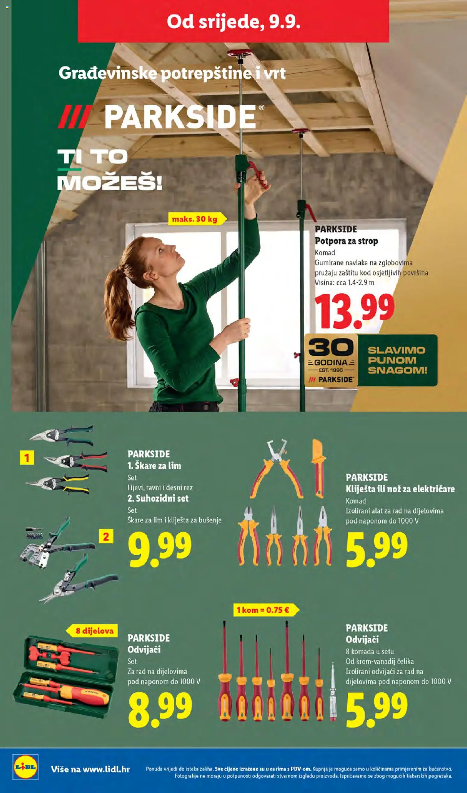 Lidl katalog | vrijedi od 07.09.2026 | Stranica: 44 | Proizvodi: Nož, Škare, Kliješta, Parkside