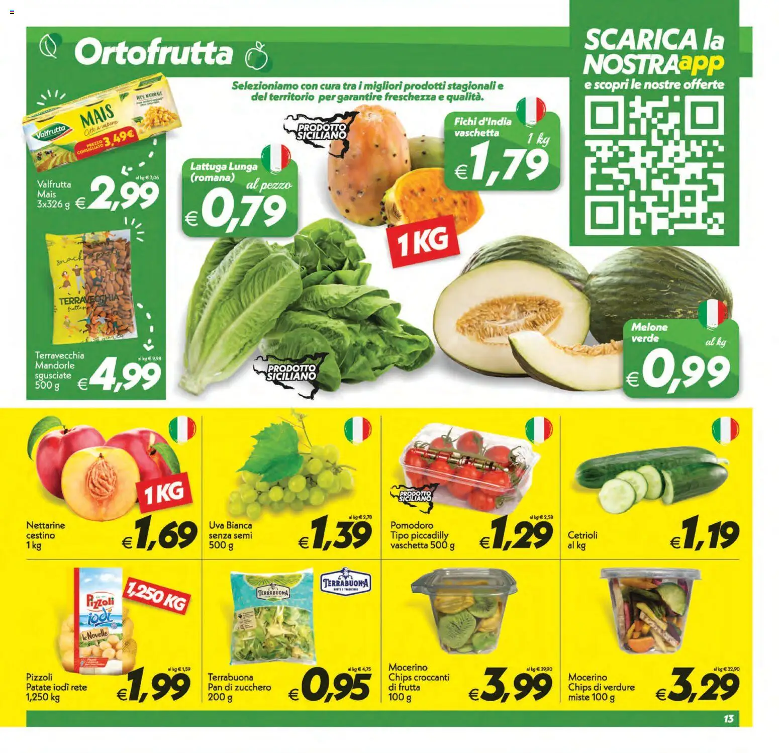 Volantino SuperConveniente del 21/08/2026 | Pagina: 13 | Prodotti: Pomodoro, Uva, Mais, Cestino