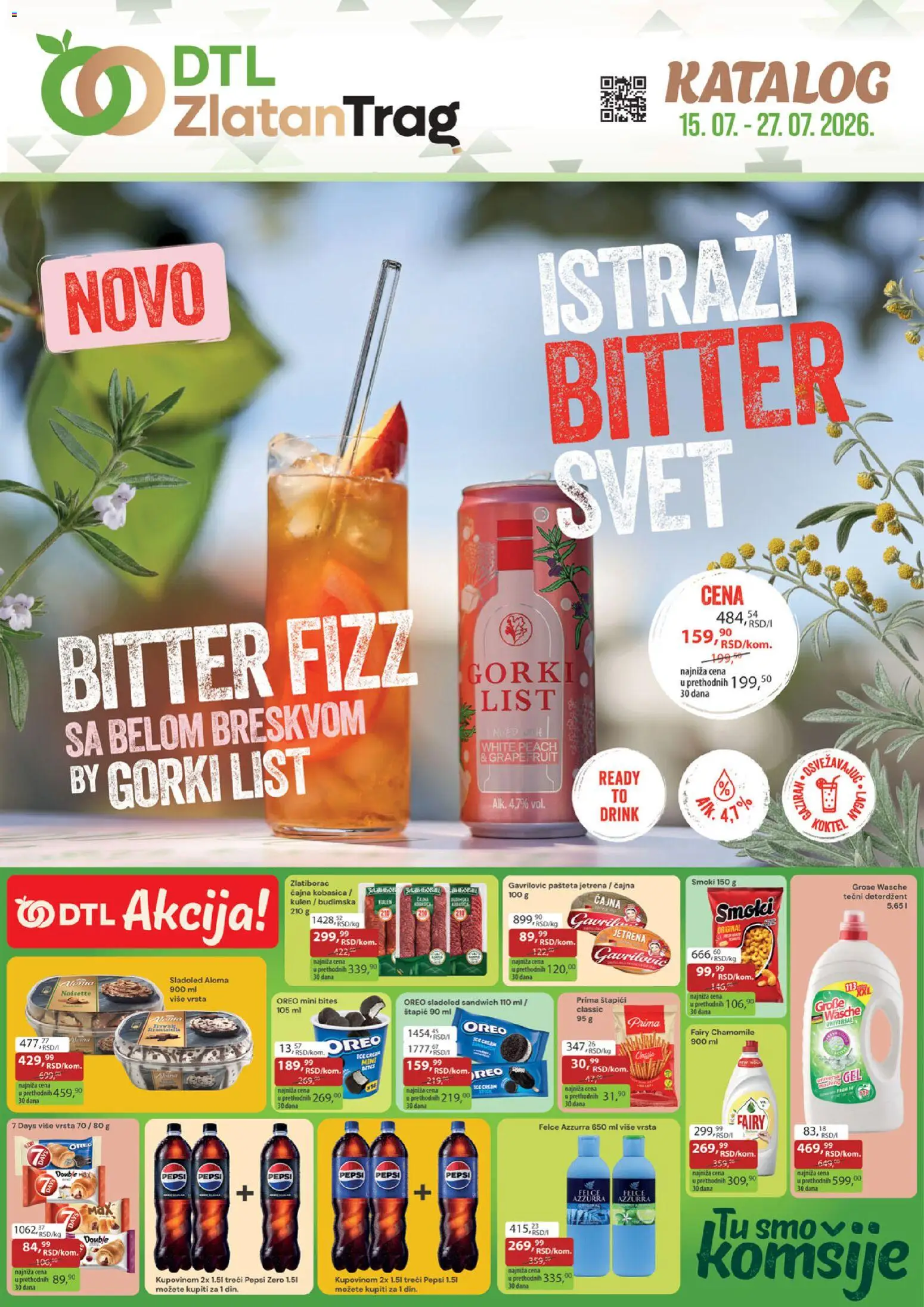 Zlatan Trag katalog - važi od 15.07.2026 | Strana: 1 | Proizvode: Tečni deterdžent, List, Oreo, Felce azzurra