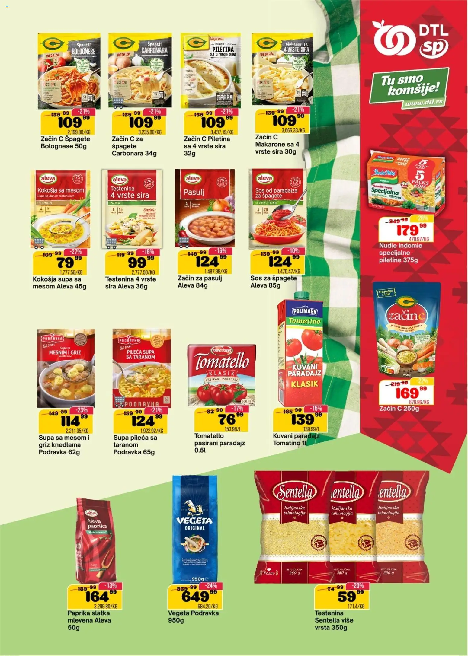 Senta Promet katalog - važi od 03.06.2026 | Strana: 9 | Proizvode: Pasulj, Sos, Paradajz, Nudle