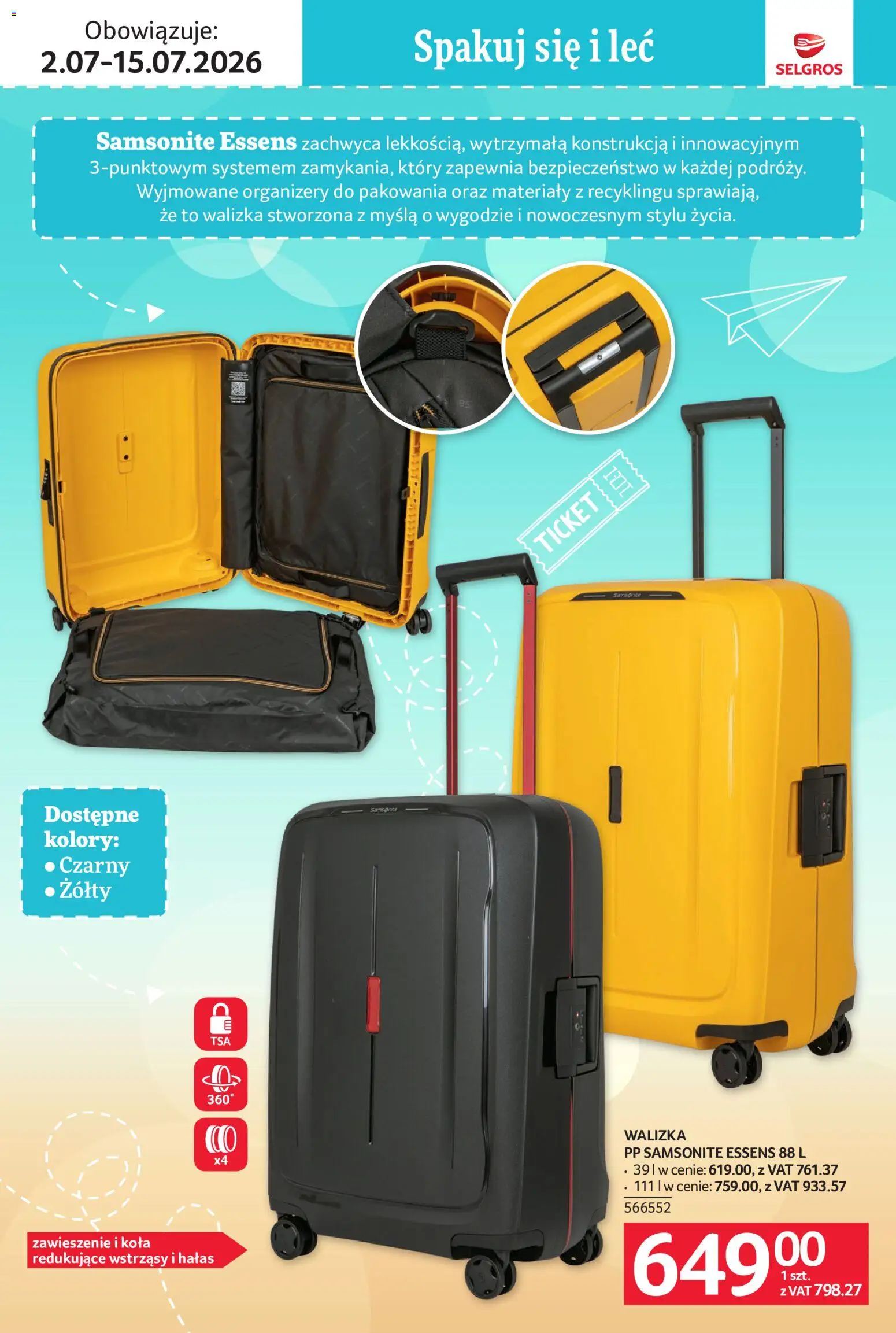 Selgros cash&carry gazetka - Urlop od 02.07.2026 | Strona: 4 | Produkty: Walizka