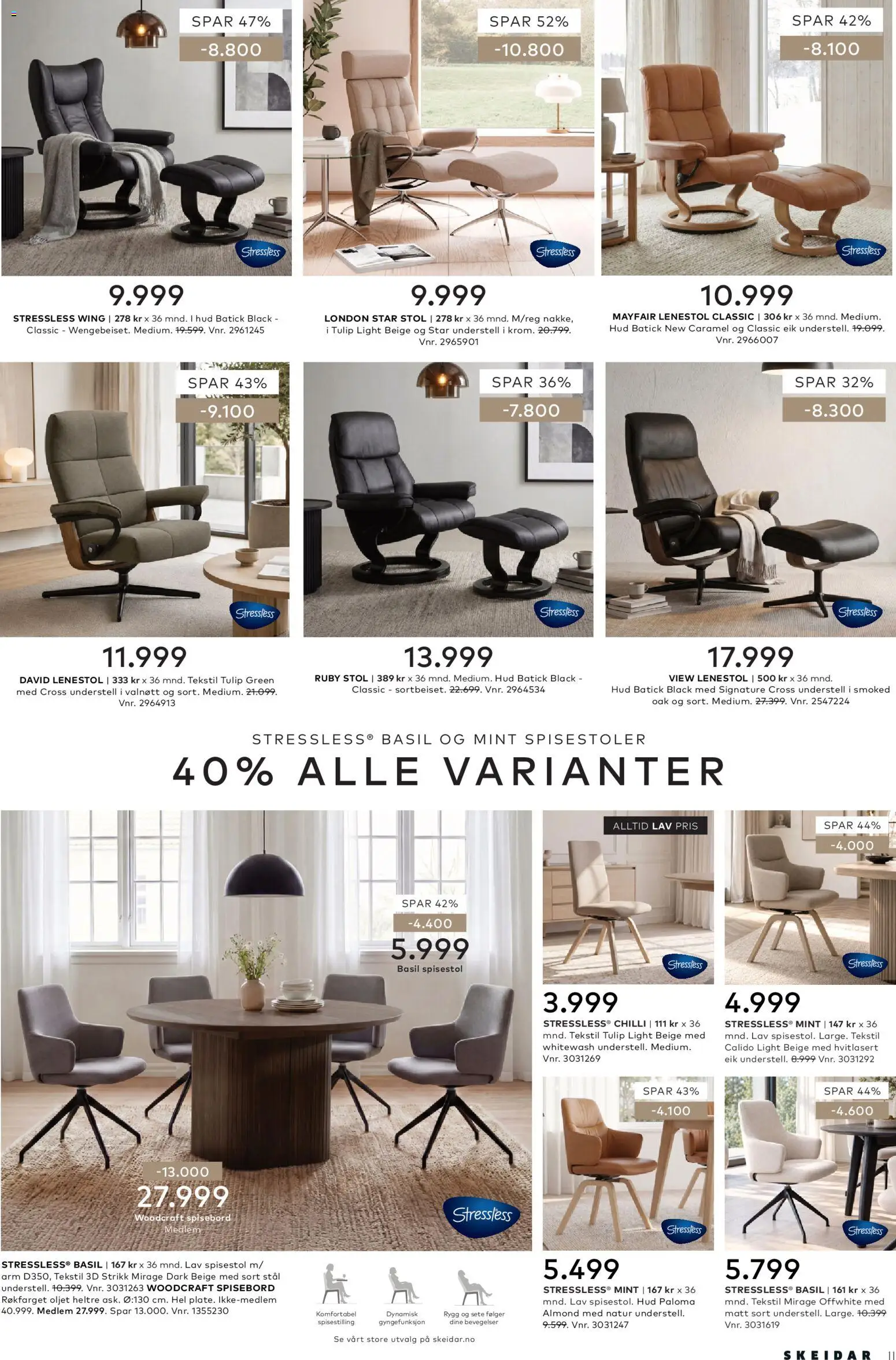 {H1} | Side: 11 | Produkter: Spisebord, Spisestol, Lenestol, Stol