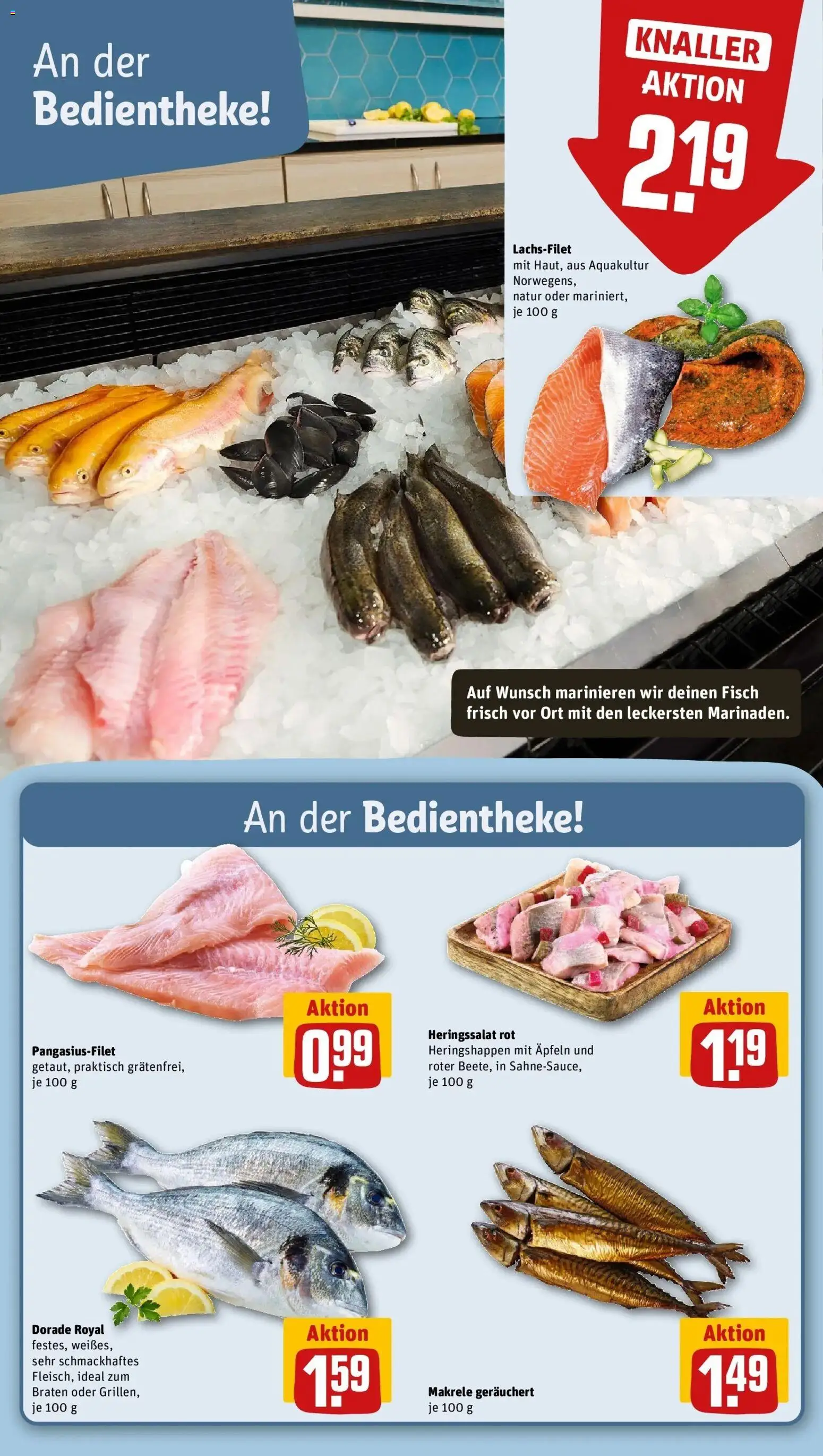 REWE Prospekt ab 26.10.2026 zum Blättern » Angebote | Seite: 33 | Produkte: Dorade, Fisch, Makrele