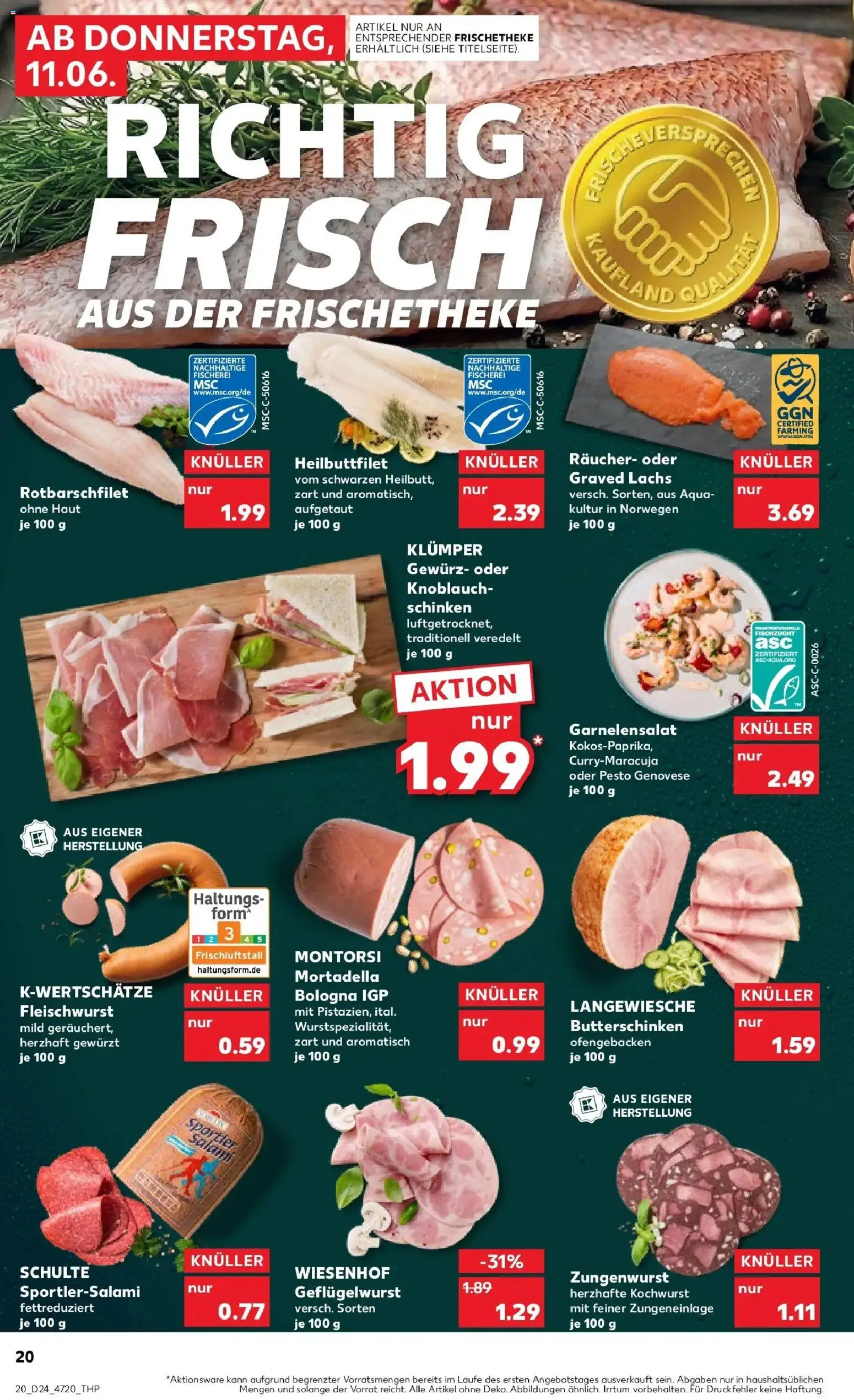 Kaufland Prospekt Limburg An Der Lahn – gültig ab 08.06.2026 | Seite: 29 | Produkte: Butter, Lachs, Knoblauch, Schinken