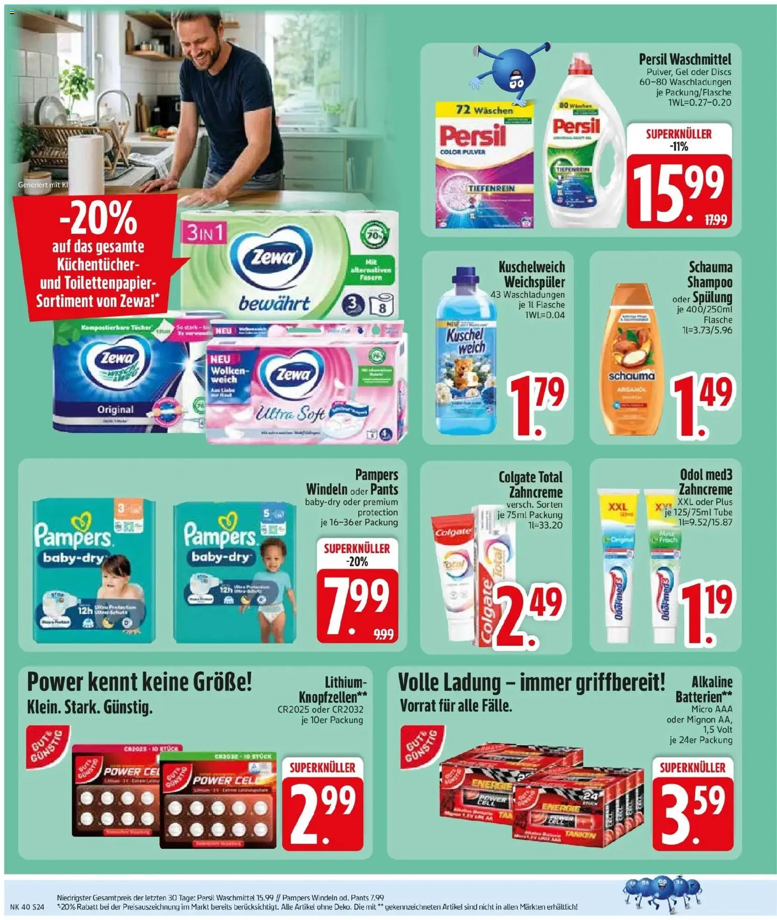 Edeka Prospekt Kirchdorf I.Wald (ab 28.09.2026) » Angebote Online | Seite: 26 | Produkte: Batterien, Kuschelweich, Shampoo, Waschmittel