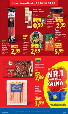 LIDL leidinys galioja nuo 2026.09.14 | Puslapis: 7 | Prekių: Salotos, Dešrelės, Krepšelis, Ikrai