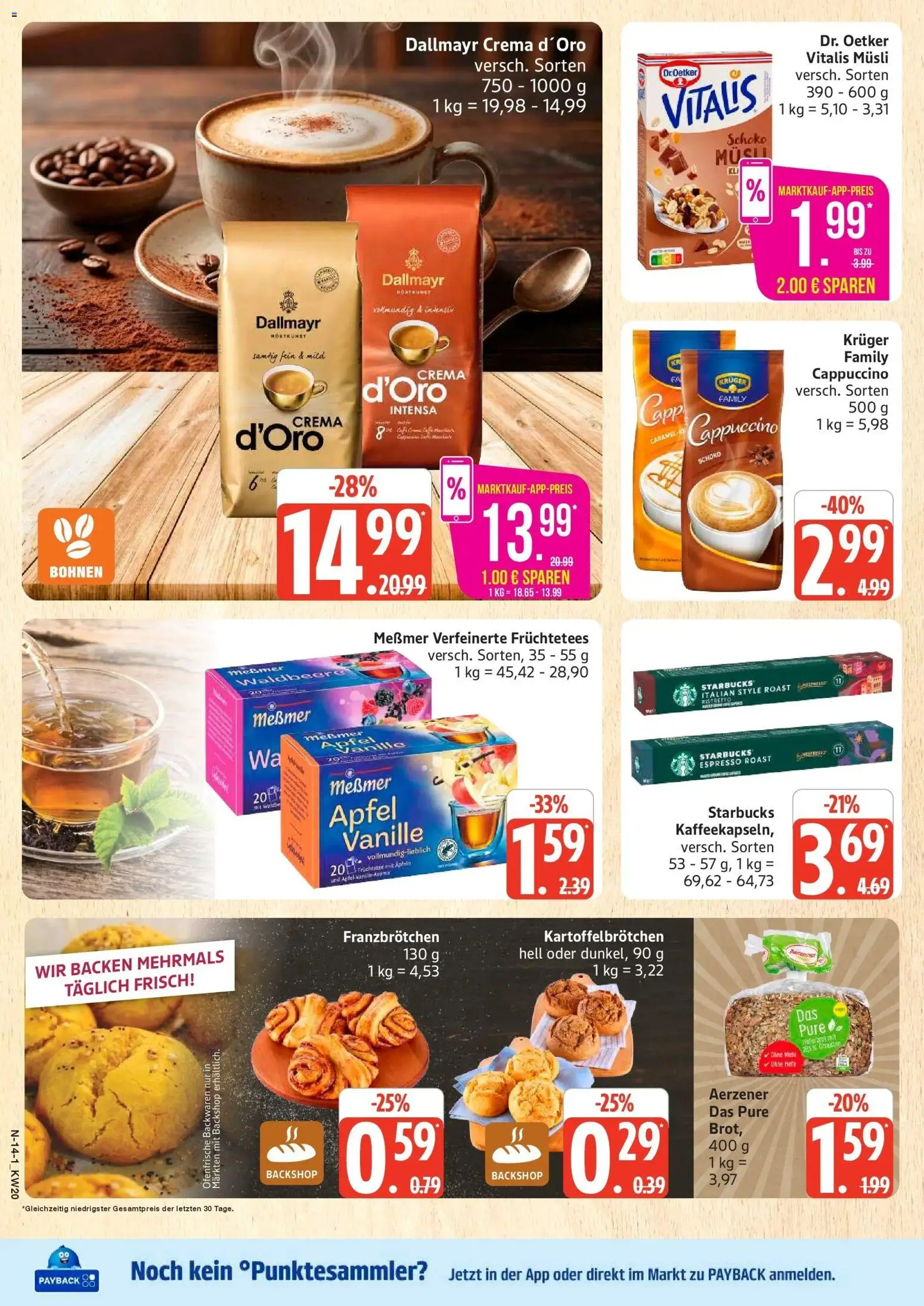 Marktkauf Prospekt Cuxhaven	 – gültig ab 10.05.2026 | Seite: 14 | Produkte: Äpfel, Ofenfrische, Dallmayr, Kruger cappuccino