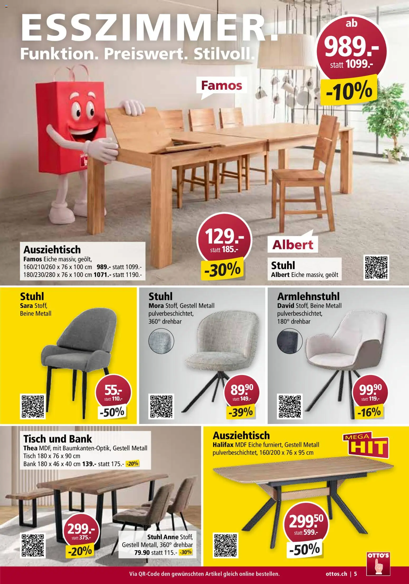 Otto's Aktionen Möbelflyer – gültig ab 01.07.2026 | Seite: 5 | Produkte: Tisch, Stuhl