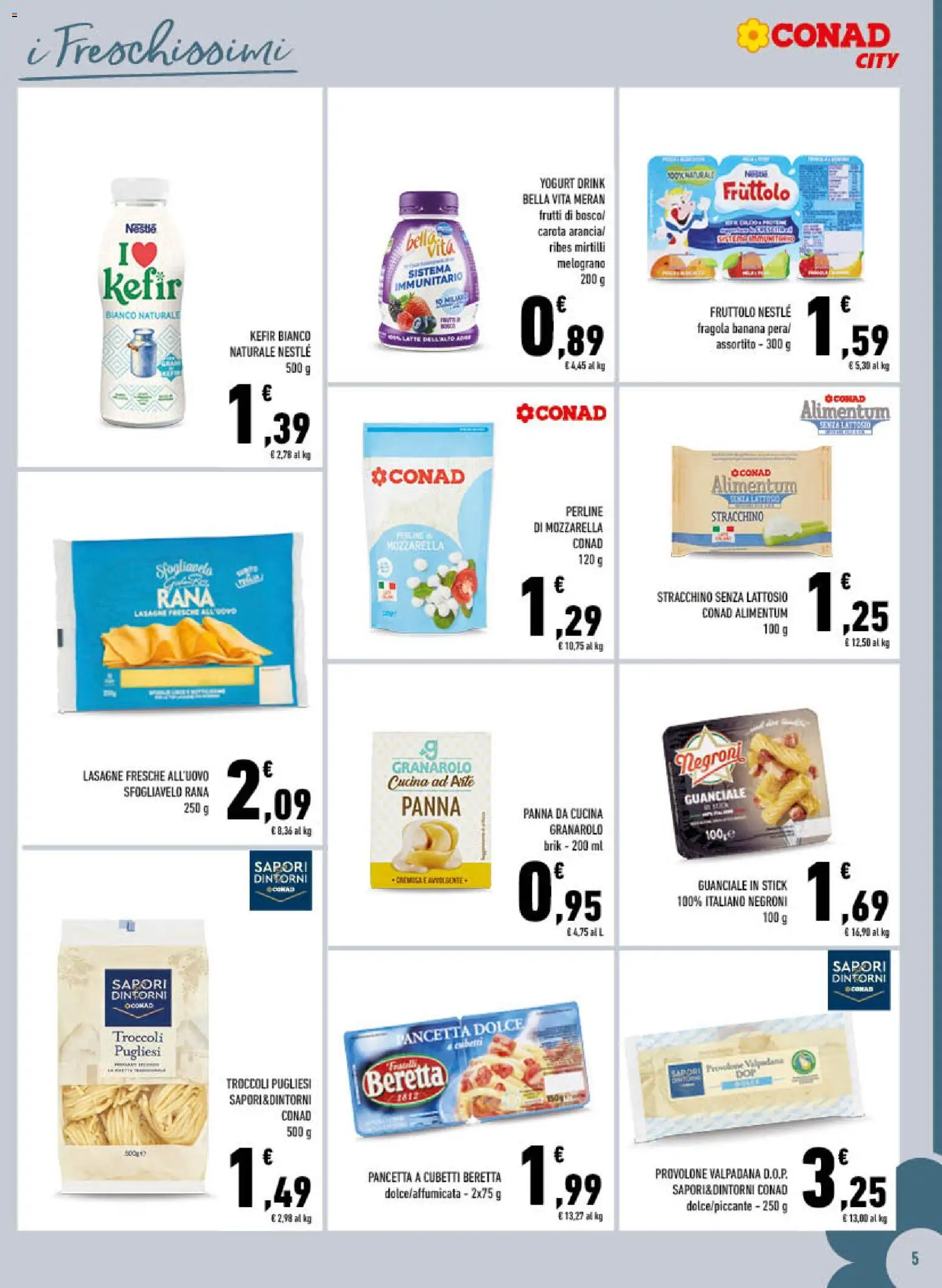 Volantino Conad del 20.05.2026 | Pagina: 5 | Prodotti: Provolone, Pancetta, Lasagna, Stracchino