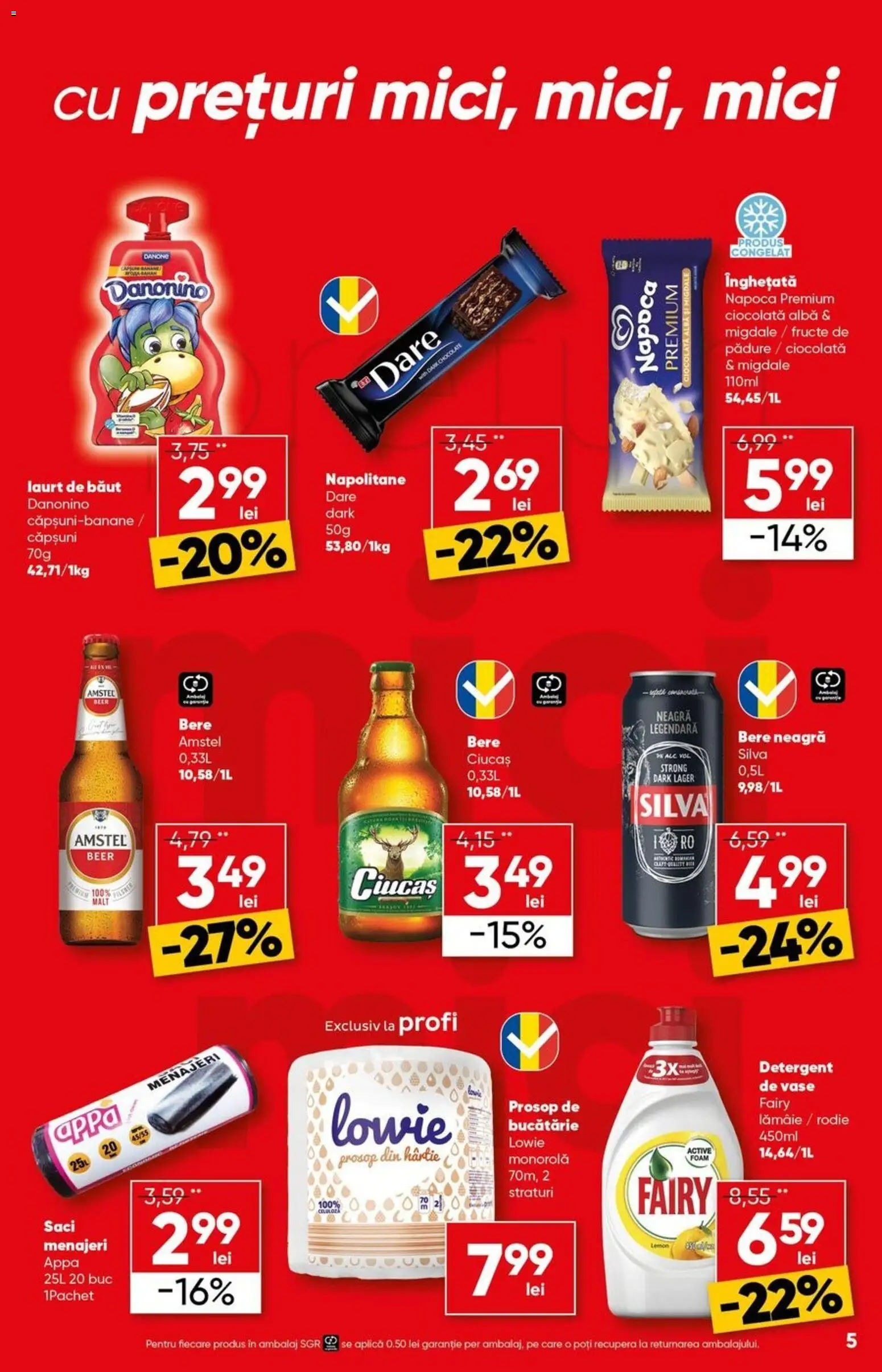 Noul catalog Profi – valabil de la 15.04.2026 | Pagină: 5 | Produse: Ciocolată, Detergent, Căpșuni, Înghețată