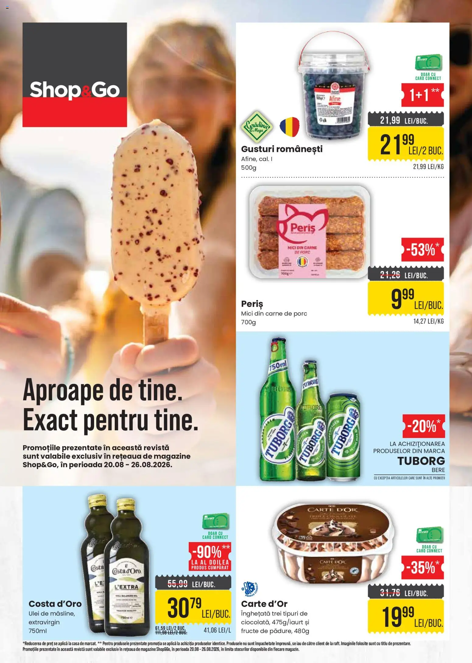 Noul catalog Mega Image – valabil de la 20.08.2026 | Pagină: 1 | Produse: Mici, Carne De Porc, Înghețată, Fructe
