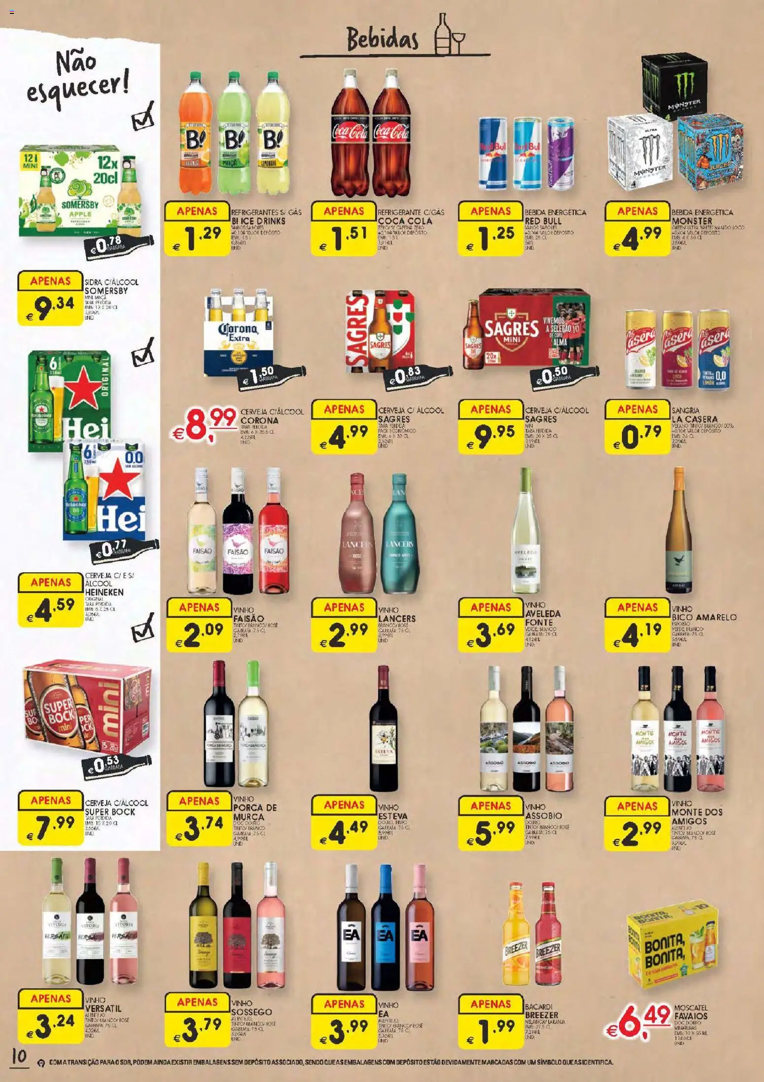 Meu Super folheto │ válido de 11.06.2026 | Página: 10 | Produtos: Refrigerante, Super bock, Maça, Cerveja