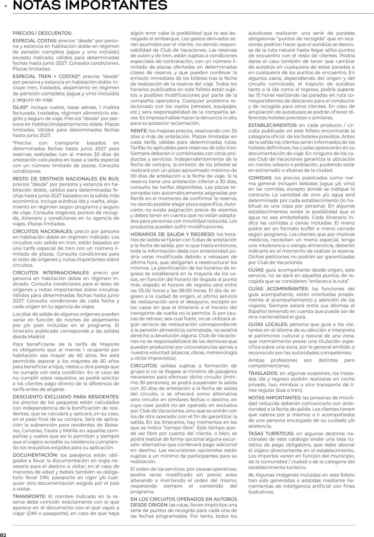 Viajes El Corte Inglés folleto Destinos Otoño y Primavera │ válido desde el 01/07/2026 | Página: 82 | Productos: General, Maleta, Té, Agua