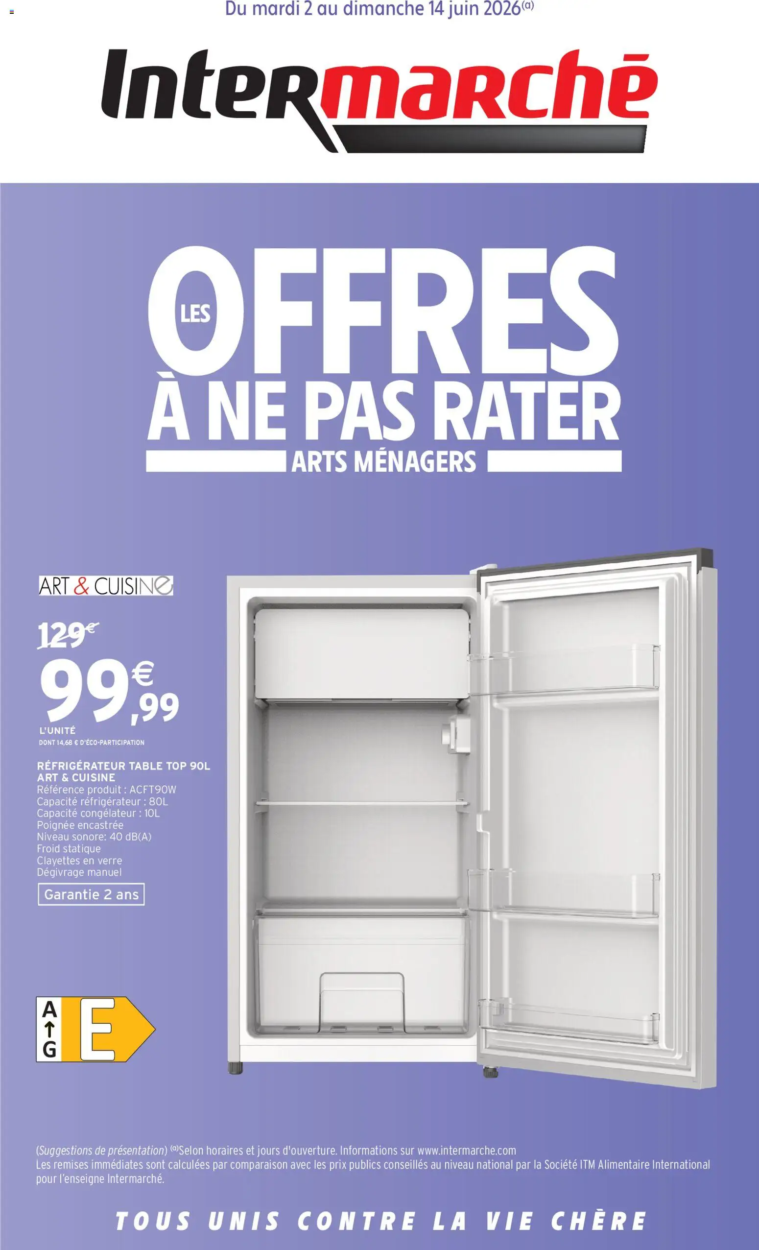 {H1} | Page: 1 | Produits: Réfrigérateur, Congélateur, Table