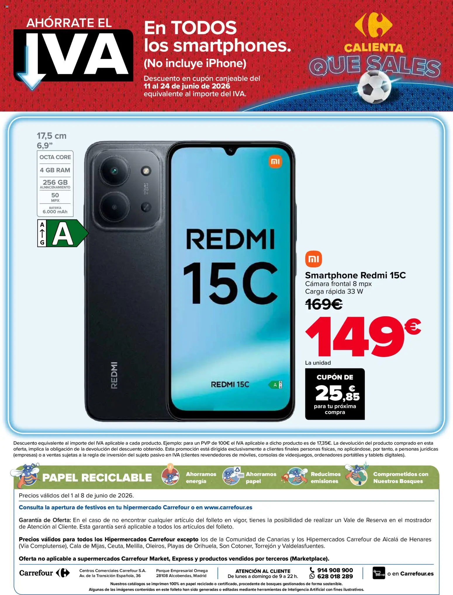 Carrefour folleto │ válido desde el 01.06.2026 | Página: 22 | Productos: Smartphone, Iphone, Cámara, Batería