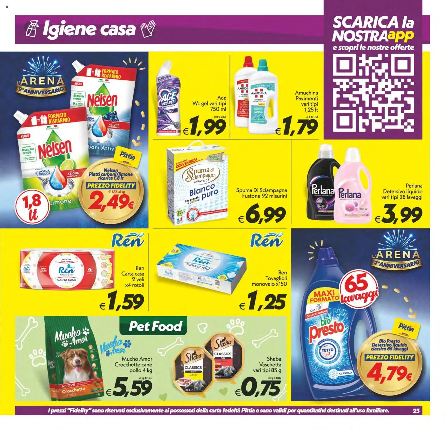 Volantino SuperConveniente del 02/10/2026 | Pagina: 23 | Prodotti: Pollo, Piatti, Crocchette cane, WC
