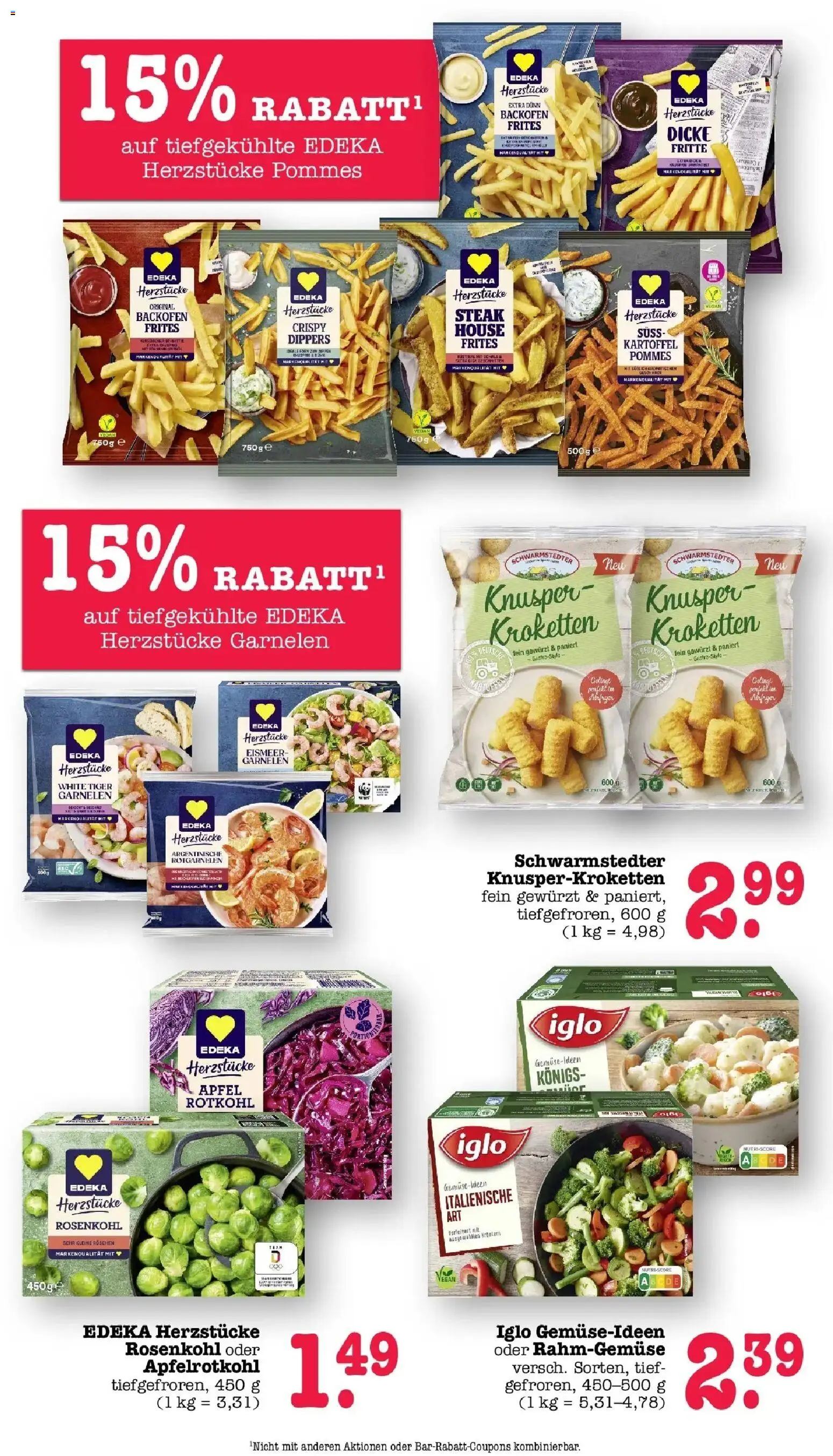 Edeka Prospekt Mainz-Weisenau (ab 19.10.2026) » Angebote Online | Seite: 30 | Produkte: Iglo, Pommes, Garnelen, Backofen