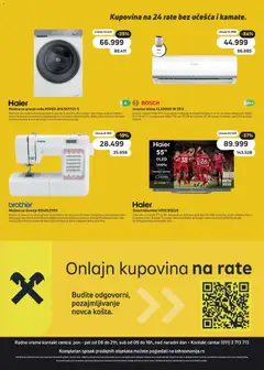 Tehnomanija katalog - pregled Tehnomanija kataloga - važi od 10.08.2026 | Strana: 24 | Proizvode: Osvetljenje, Mašina za šivenje, Televizor, Inverter klima