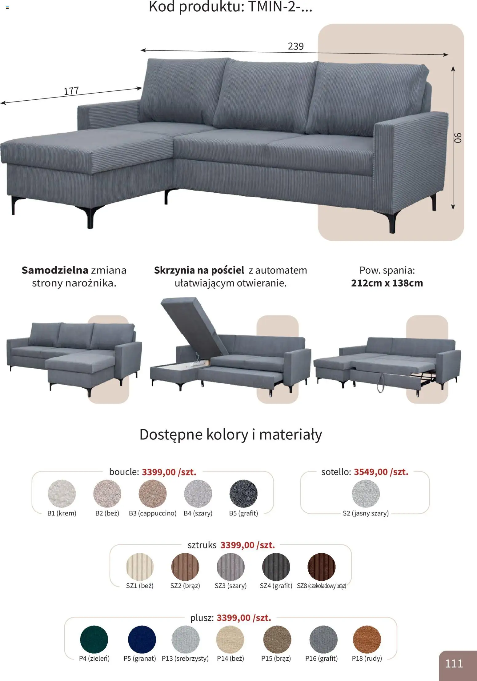 Bodzio Katalog od 01.08.2026 | Strona: 111 | Produkty: Pościel, Cappuccino, Krem
