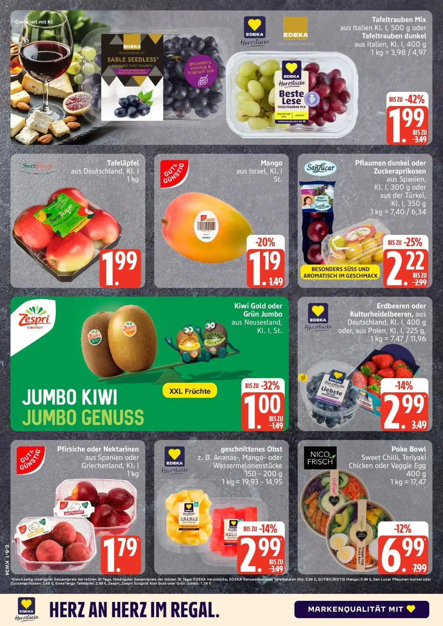 Marktkauf Prospekt Hamburg (ab 17.08.2026) » Angebote online | Seite: 6 | Produkte: Nektarinen, Obst, Mango, Geschnittenes Obst