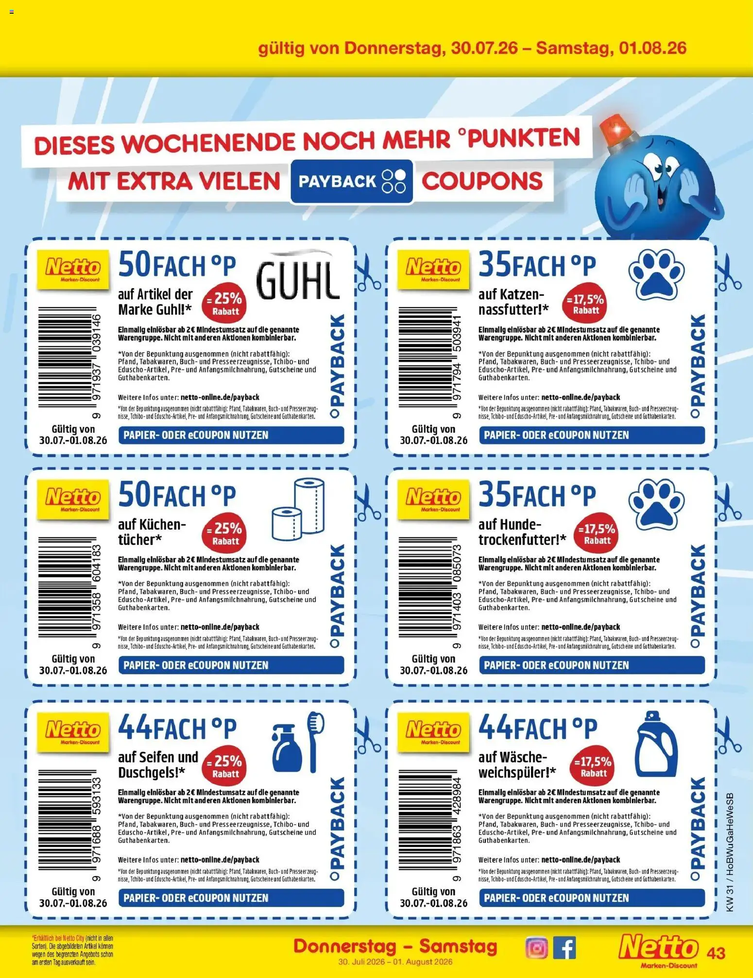 Netto Marken-Discount Prospekt Bielefeld – gültig ab 27.07.2026 | Seite: 62 | Produkte: Weichspüler, Kuchen