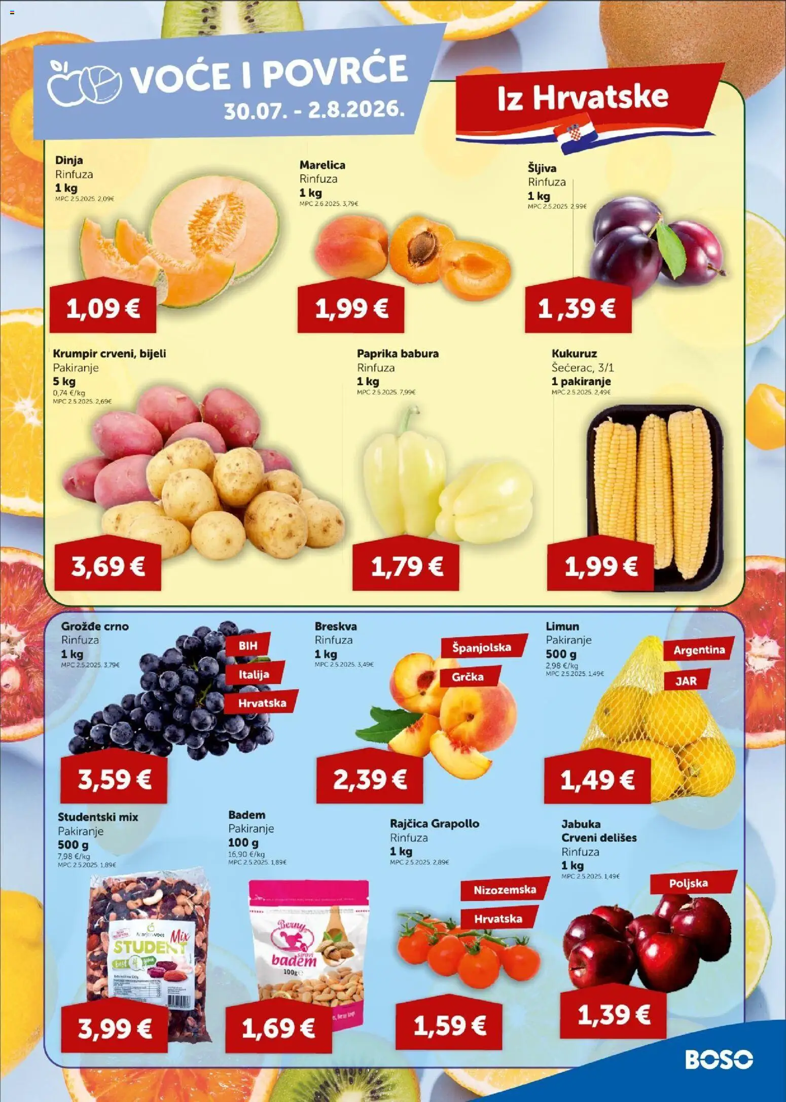 Boso katalog | vrijedi od 30.07.2026 | Stranica: 3 | Proizvodi: Kukuruz, Krumpir, Voće, Jabuka