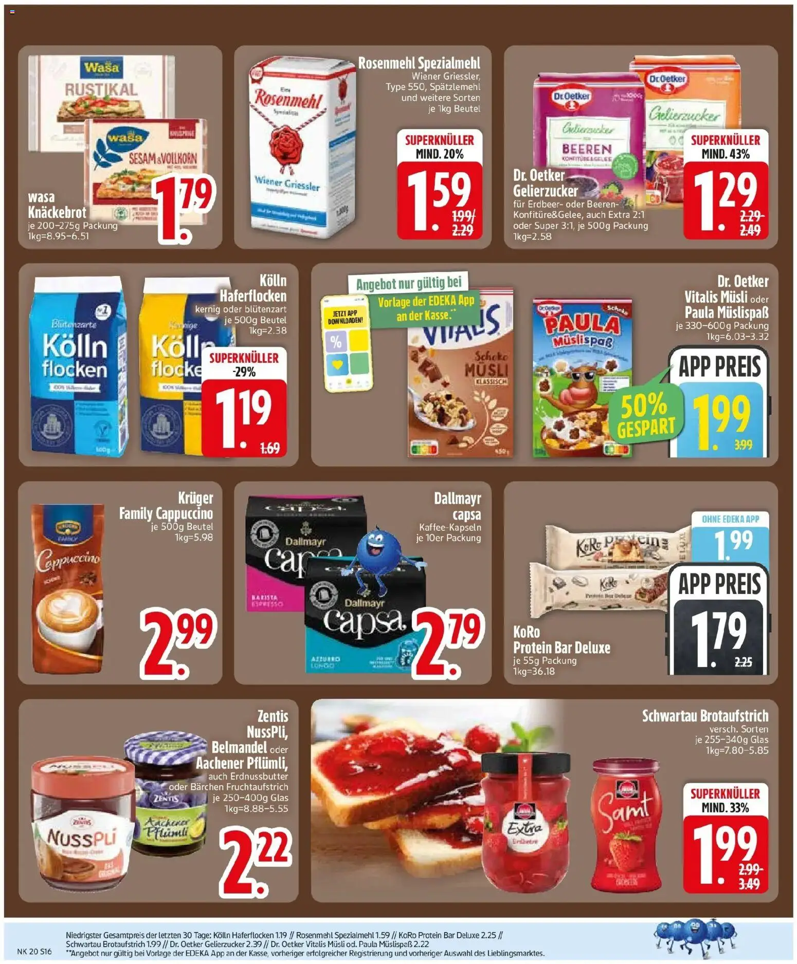 Edeka prospekt Vilgertshofen-Issing	 – gültig ab 10.05.2026 | Seite: 18 | Produkte: Musli, Wasa knackebrot, Flocken, Dallmayr capsa