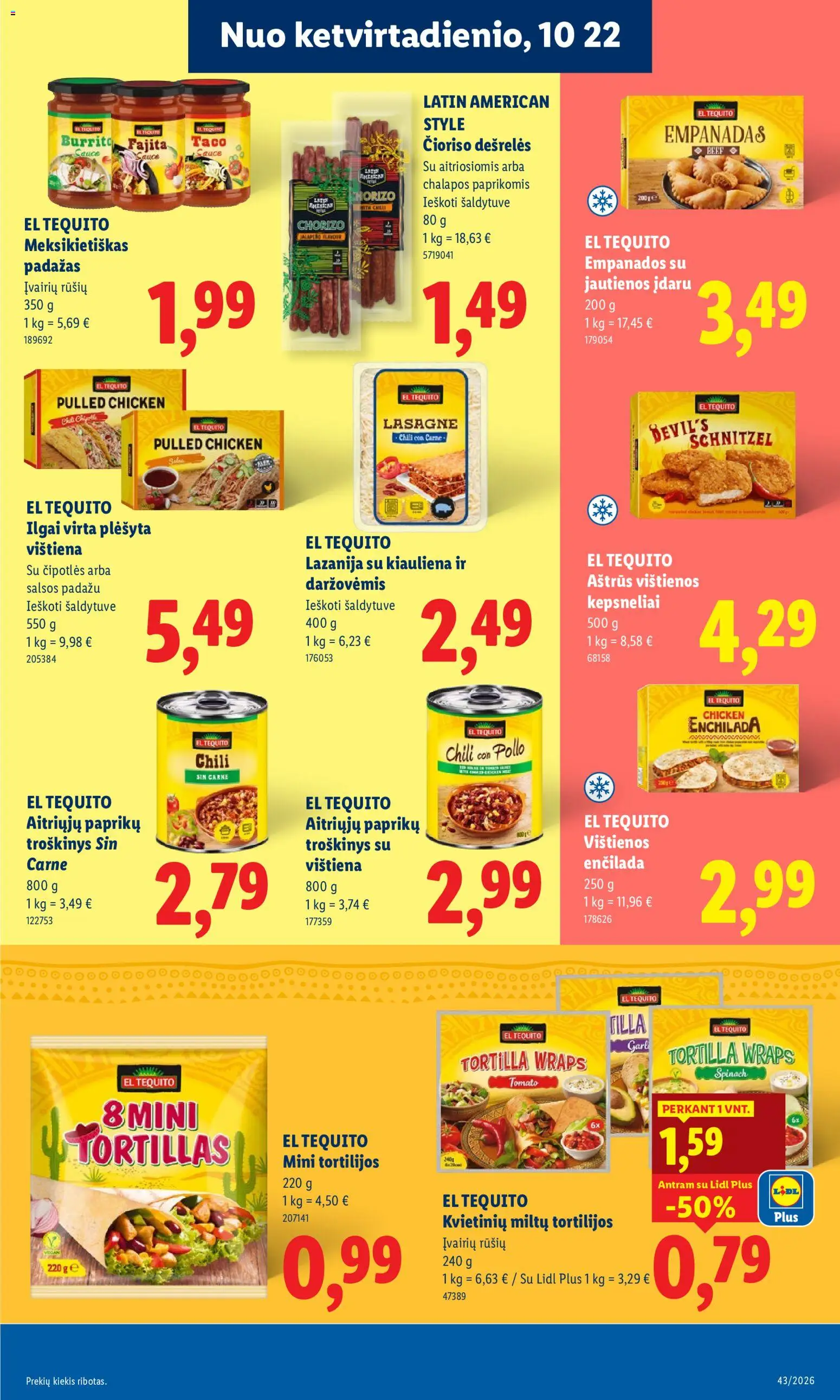 LIDL akcijos nuo 2026.10.19 | Puslapis: 23 | Prekių: Jautienos, Vištiena, Kiauliena, Padažas