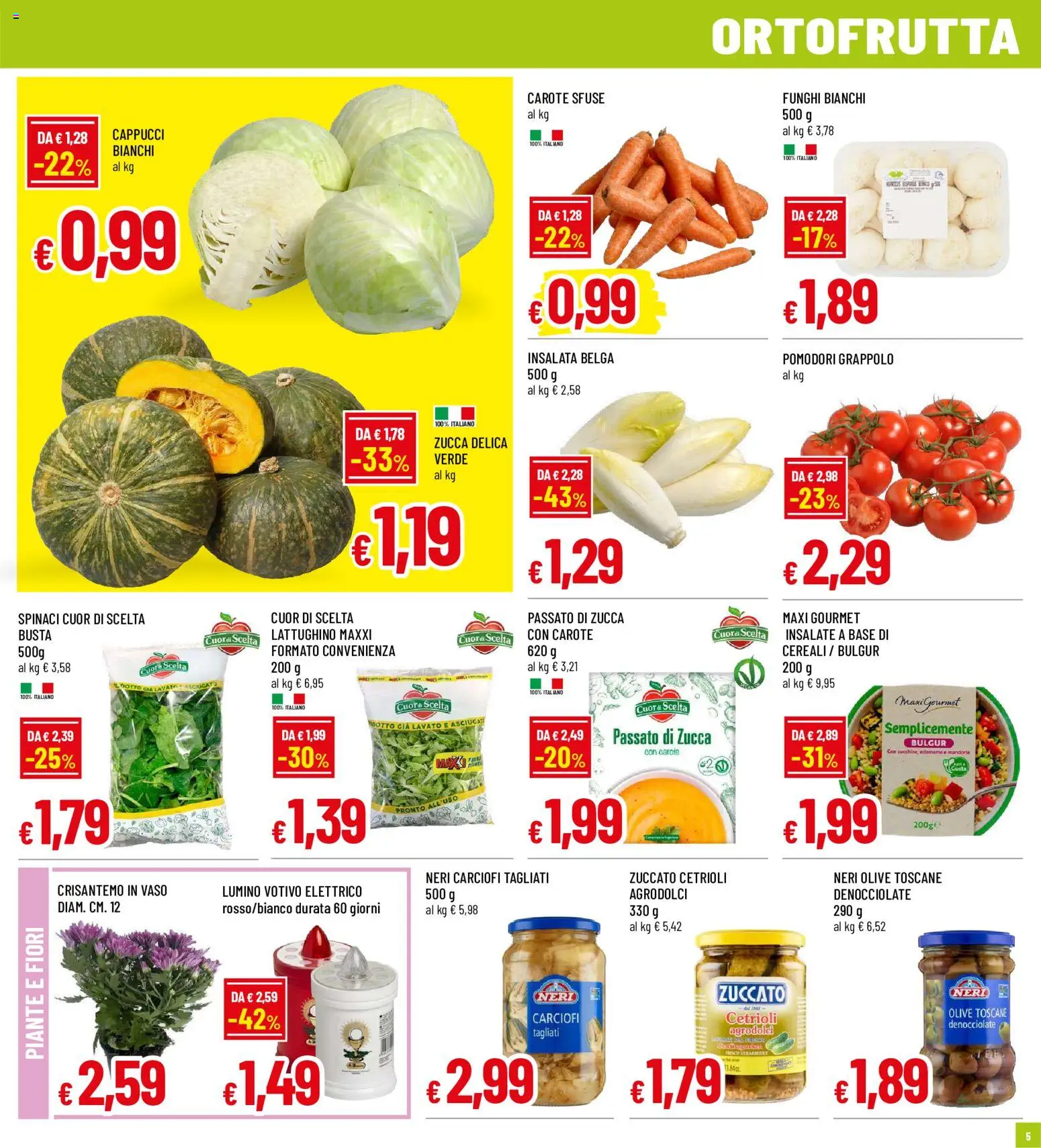Volantino Galassia del 15/10/2026 | Pagina: 5 | Prodotti: Cereali, Cetrioli, Carciofi, Zucca