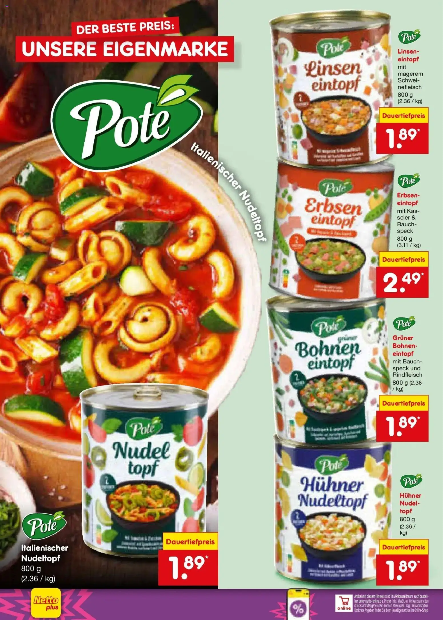 Netto Marken-Discount Prospekt Naumburg – gültig ab 21.09.2026 | Seite: 50 | Produkte: Rindfleisch, Erbsen