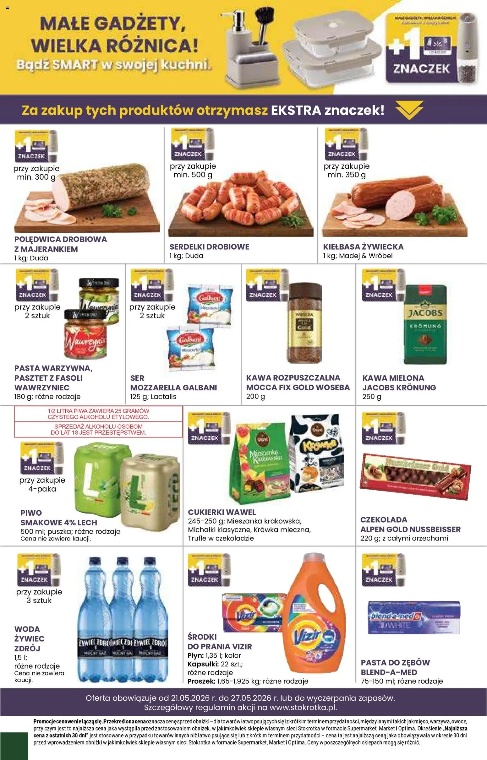 Stokrotka gazetka - Market od 21.05.2026 | Strona: 36 | Produkty: Czekolada, Piwo, Cukierki, Mozzarella