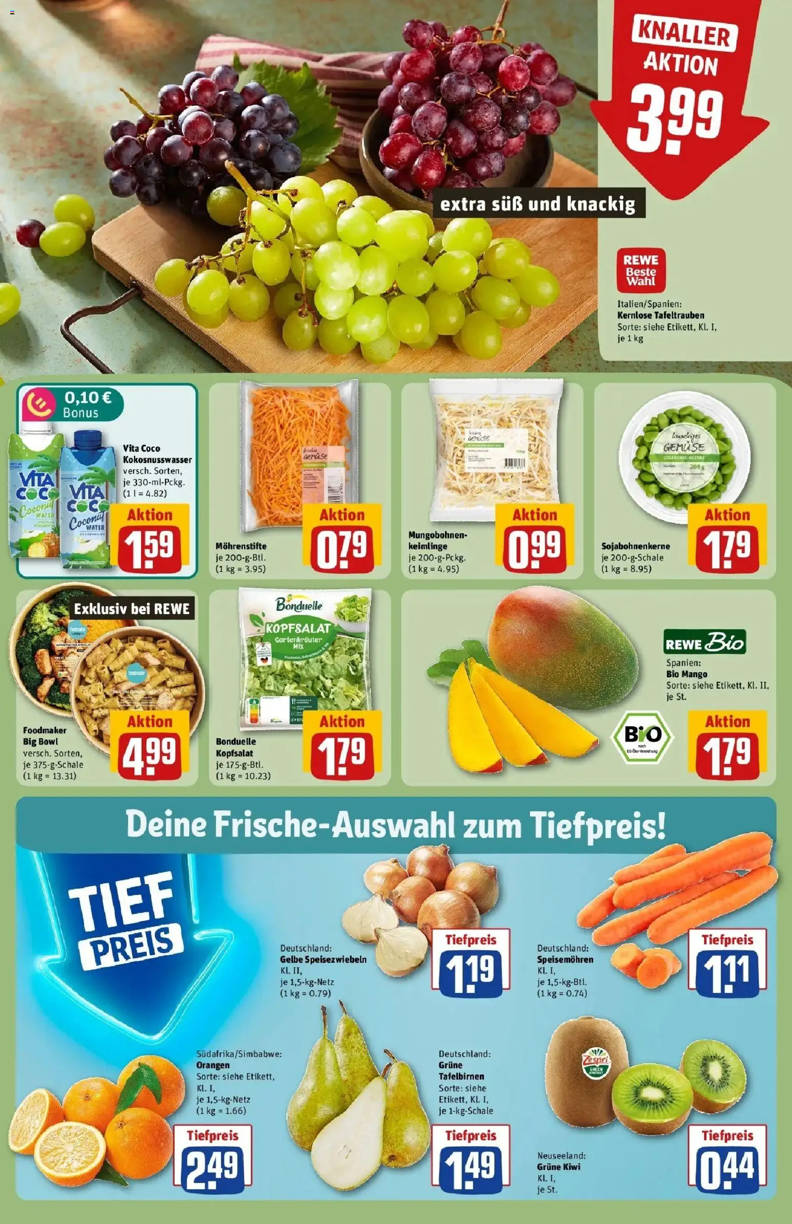 REWE Prospekt ab 21.09.2026 zum Blättern » Angebote | Seite: 12 | Produkte: Orangen, Gemüse, Mango, Kiwi