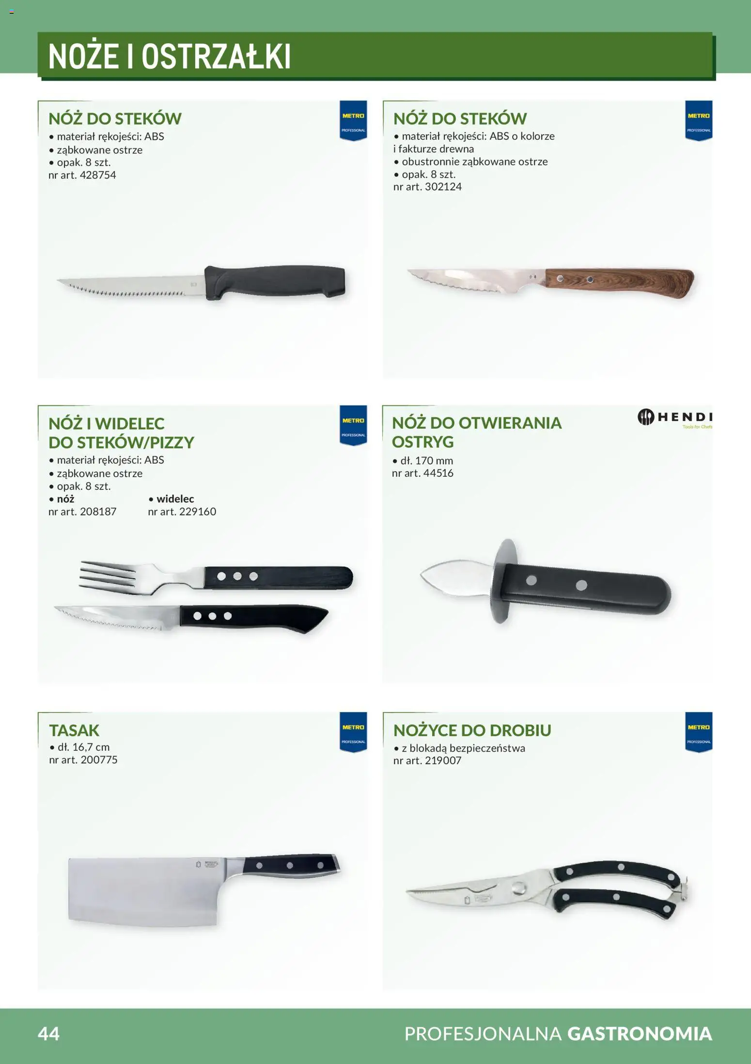 Makro Gazetka - Profesjonalna Gastronomia od 01.02.2026 | Strona: 44 | Produkty: Noże