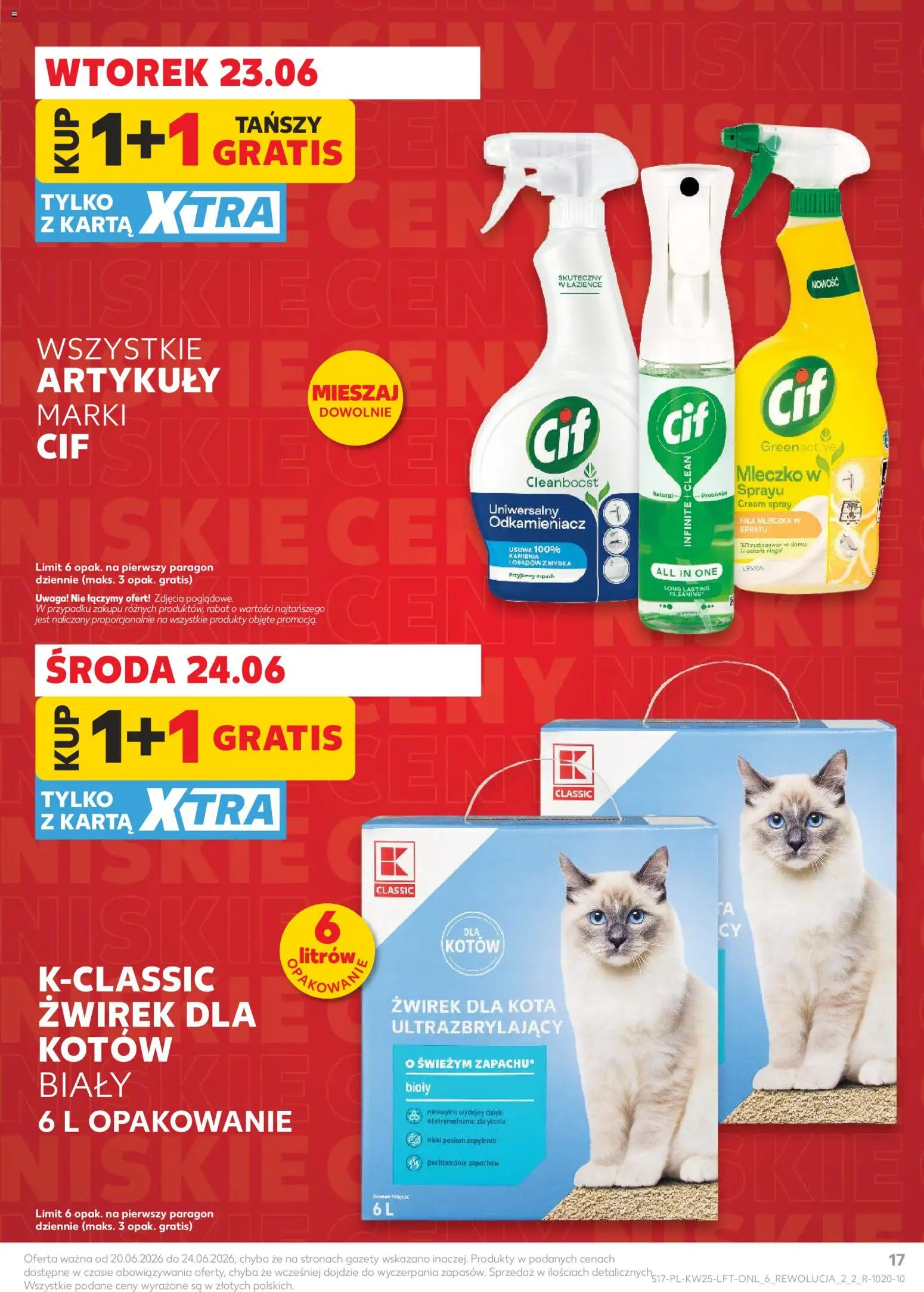 Kaufland gazetka od 18.06.2026 | Strona: 17 | Produkty: Karta, Żwirek dla kota, Zapach