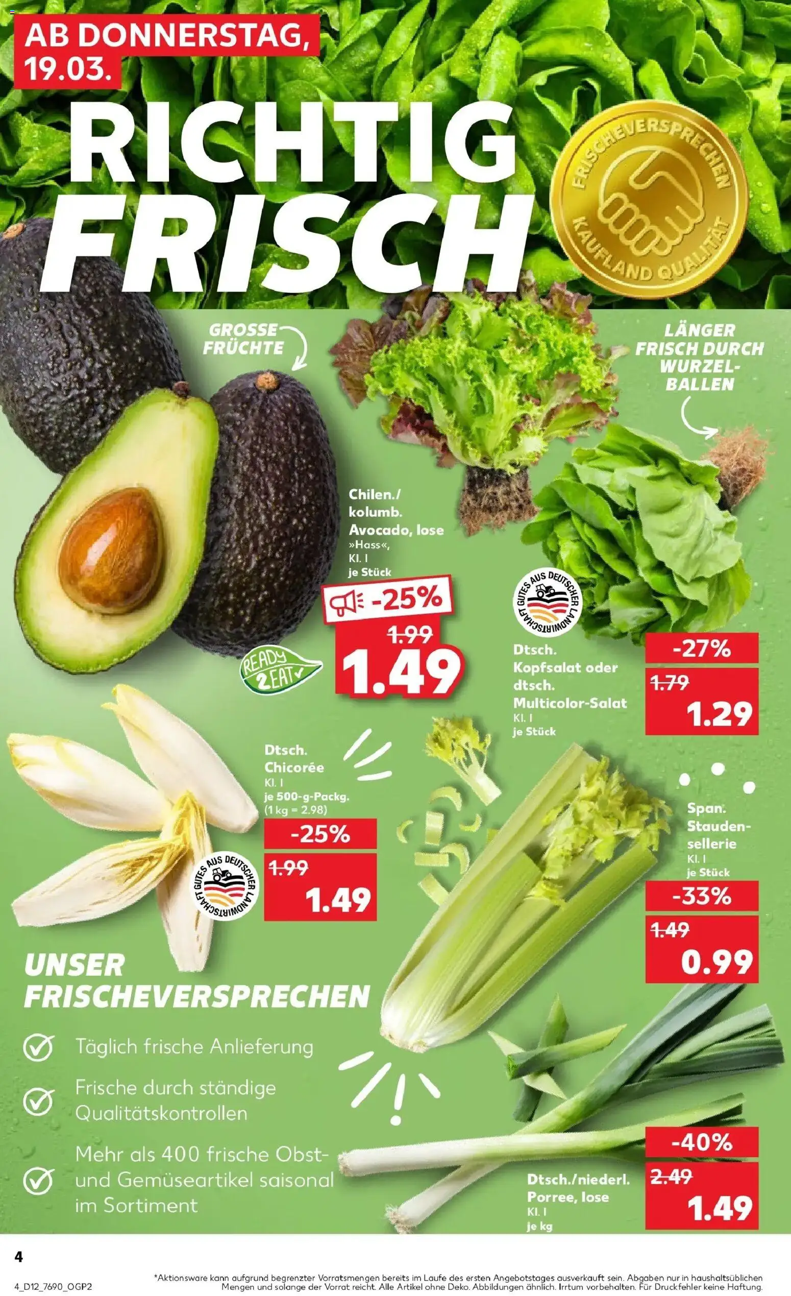 Kaufland Prospekt Burghausen	 – gültig ab 19.03.2026 | Seite: 4 | Produkte: Avocado, Obst