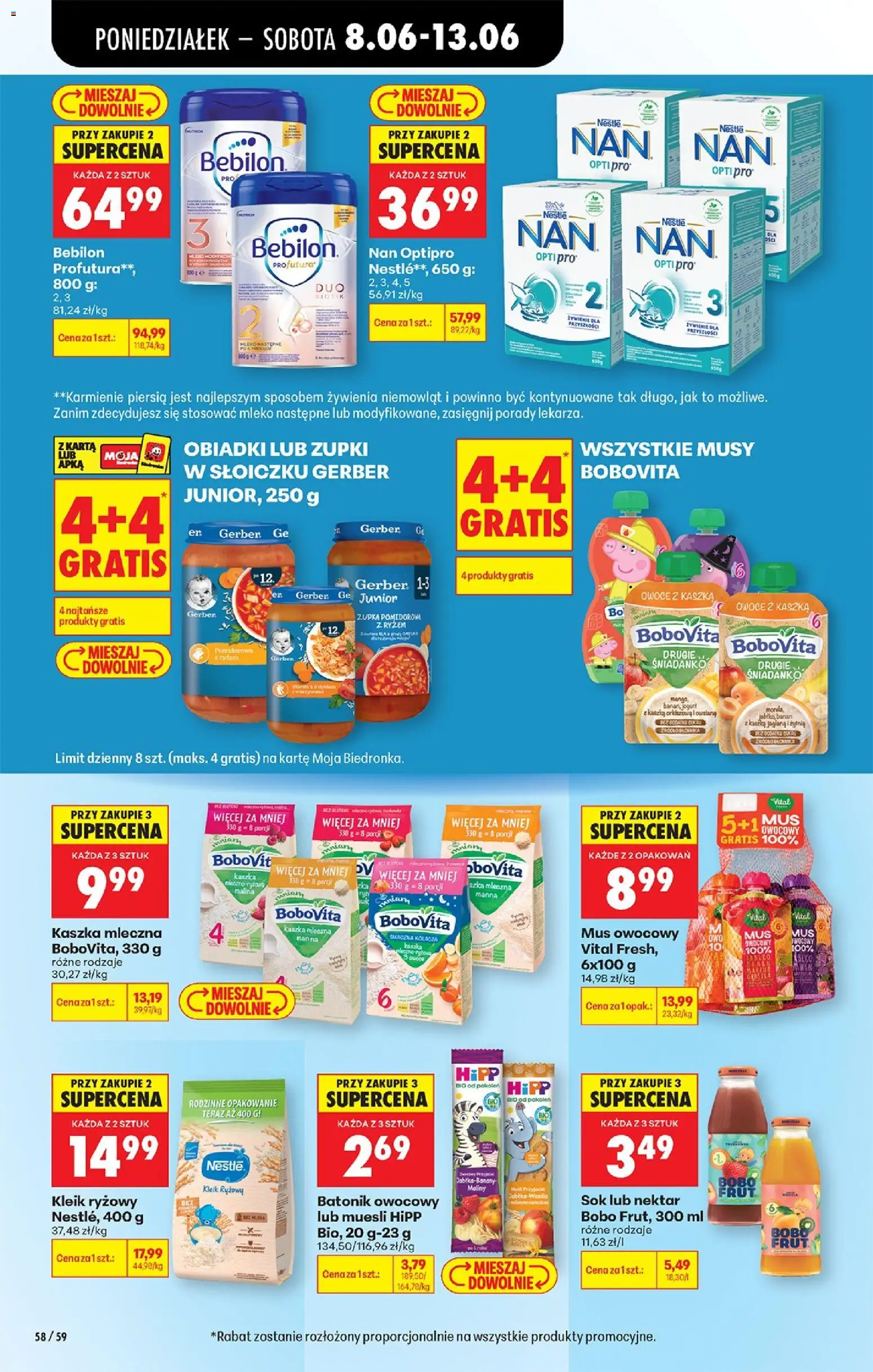 Biedronka gazetka od poniedziałku od 08.06.2026 | Strona: 78 | Produkty: Maliny, Kaszka mleczna, Sok, Banan