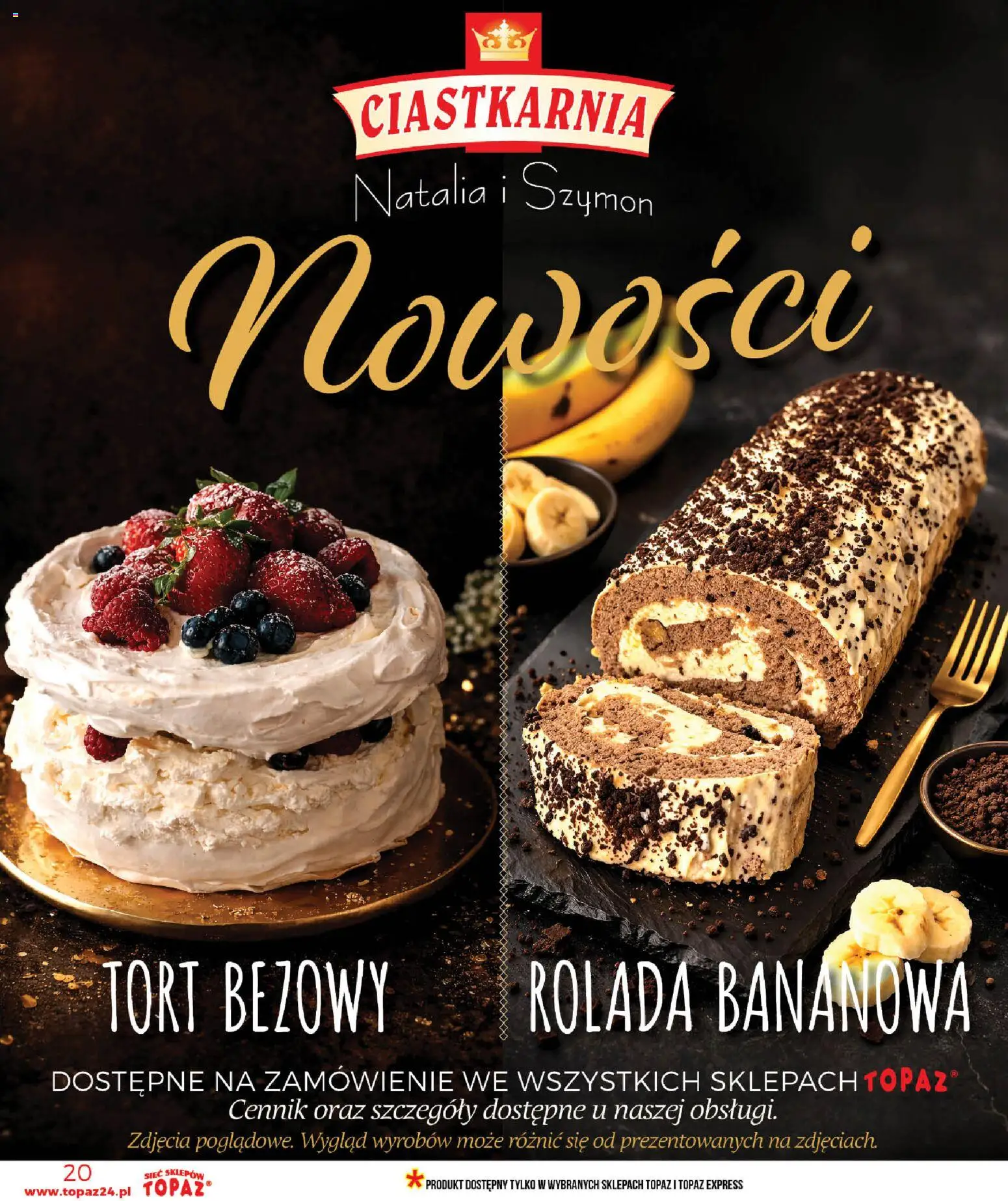 Topaz gazetka - Ceny małe na stałe od 11.06.2026 | Strona: 20 | Produkty: Rolada, Tort