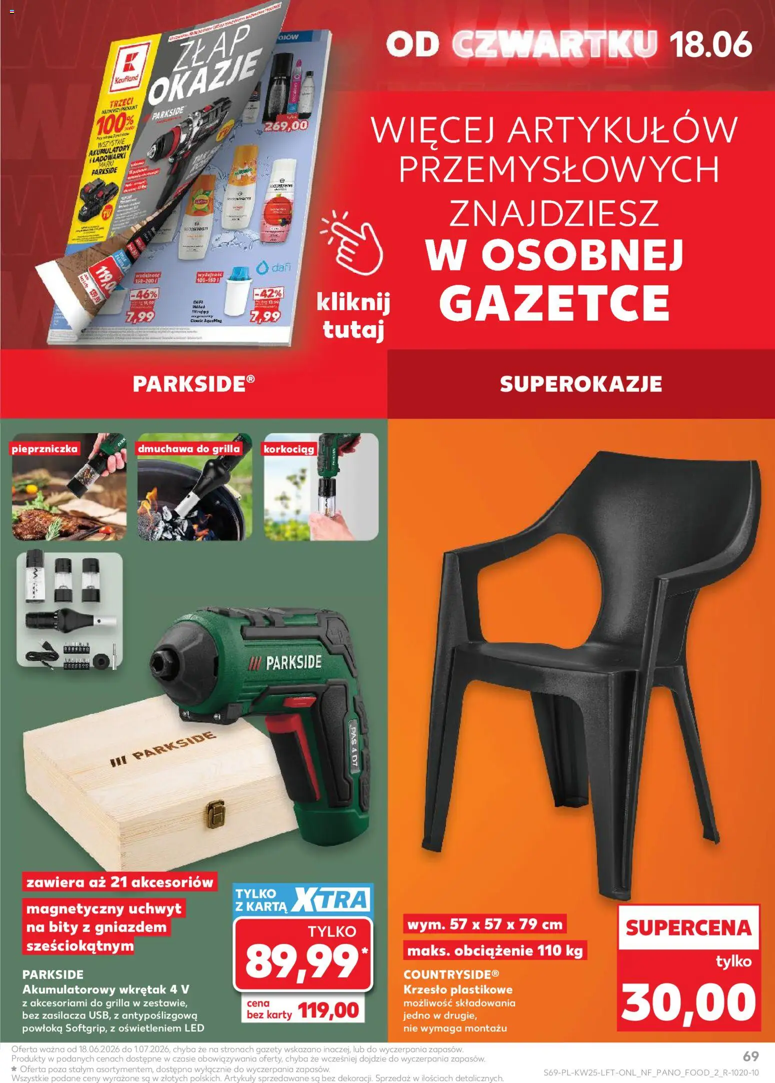 Kaufland gazetka od 18.06.2026 | Strona: 69 | Produkty: Krzesło