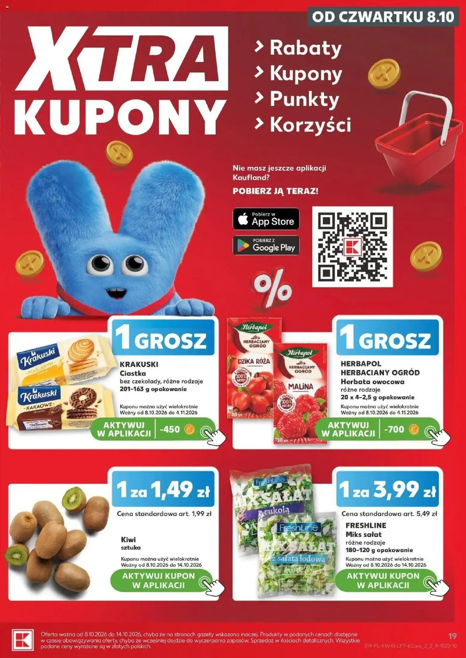 Kaufland aktualna gazetka od 08.10.2026 - od jutra PDF | Strona: 19 | Produkty: Herbata owocowa, Sałata, Ciastka, Kiwi