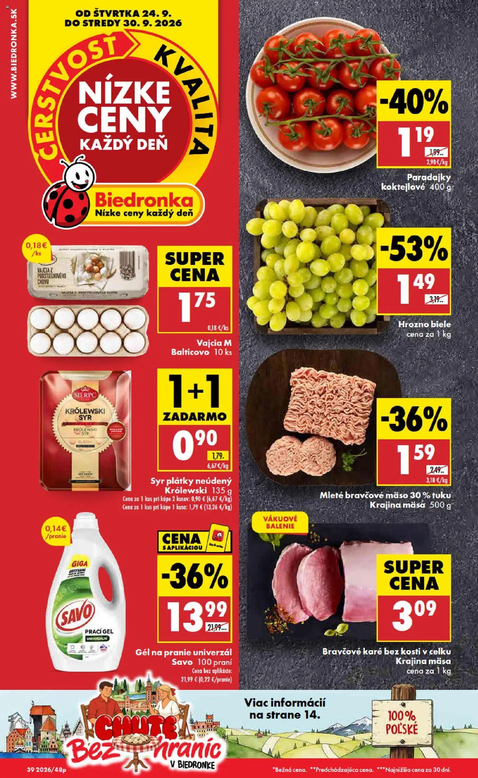 Biedronka Štvrtok, 24 Septembra Najlepšie Ponuky