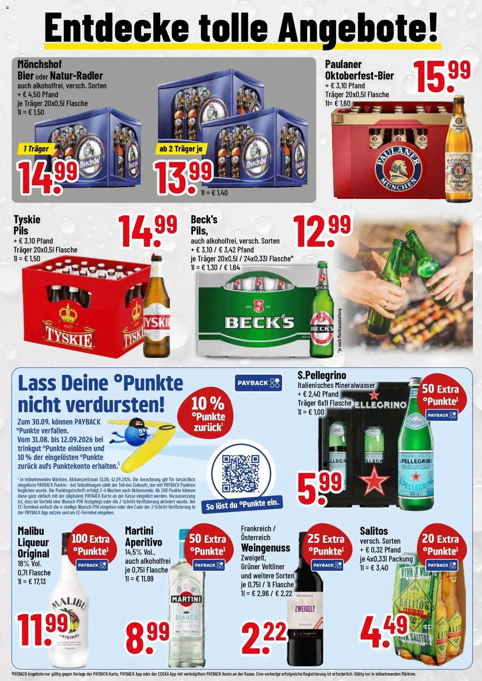 Trinkgut Prospekt München (ab 31.08.2026) » Angebote online | Seite: 2 | Produkte: Martini, Monchshof, Pils, Mineralwasser