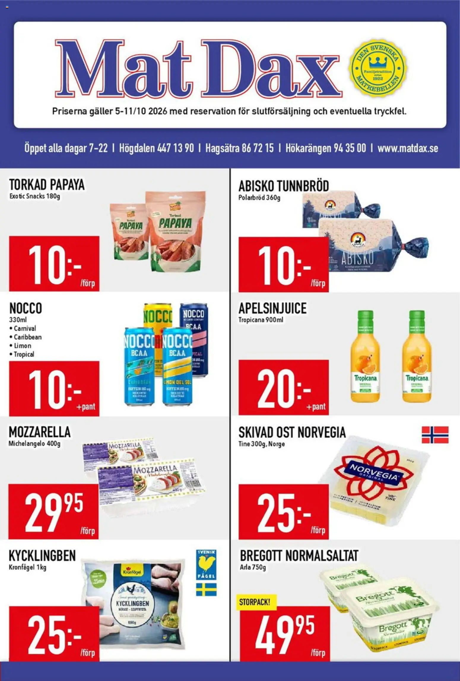 Matdax reklamblad aktuell från 05/10/2026 | Sida: 1
