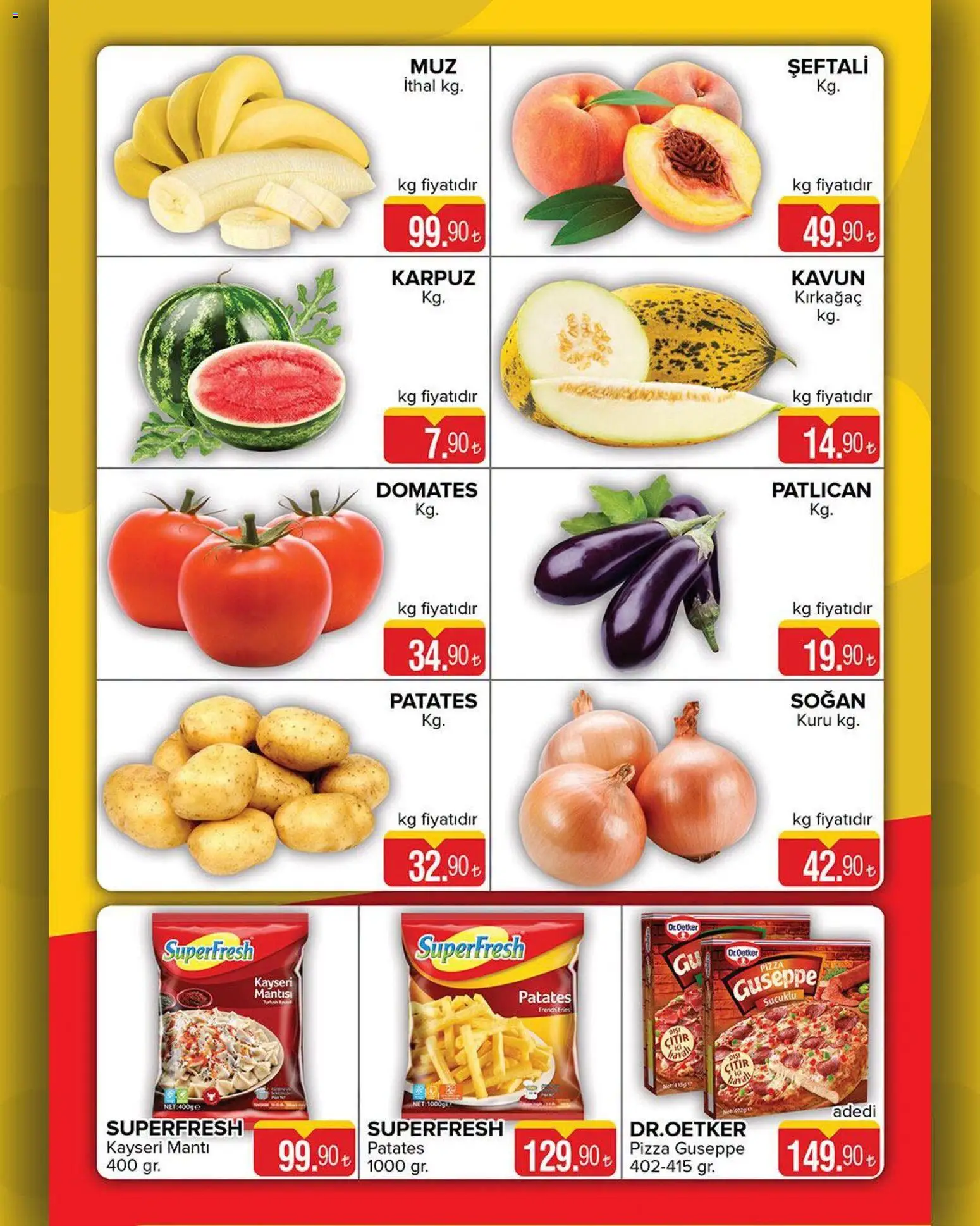 Seyhanlar Market Katalog - 10 Ağustos 2026 tarihinden itibaren geçerlidir | Sayfa: 6 | Ürünler: Pizza, Domates, Patates, Soğan