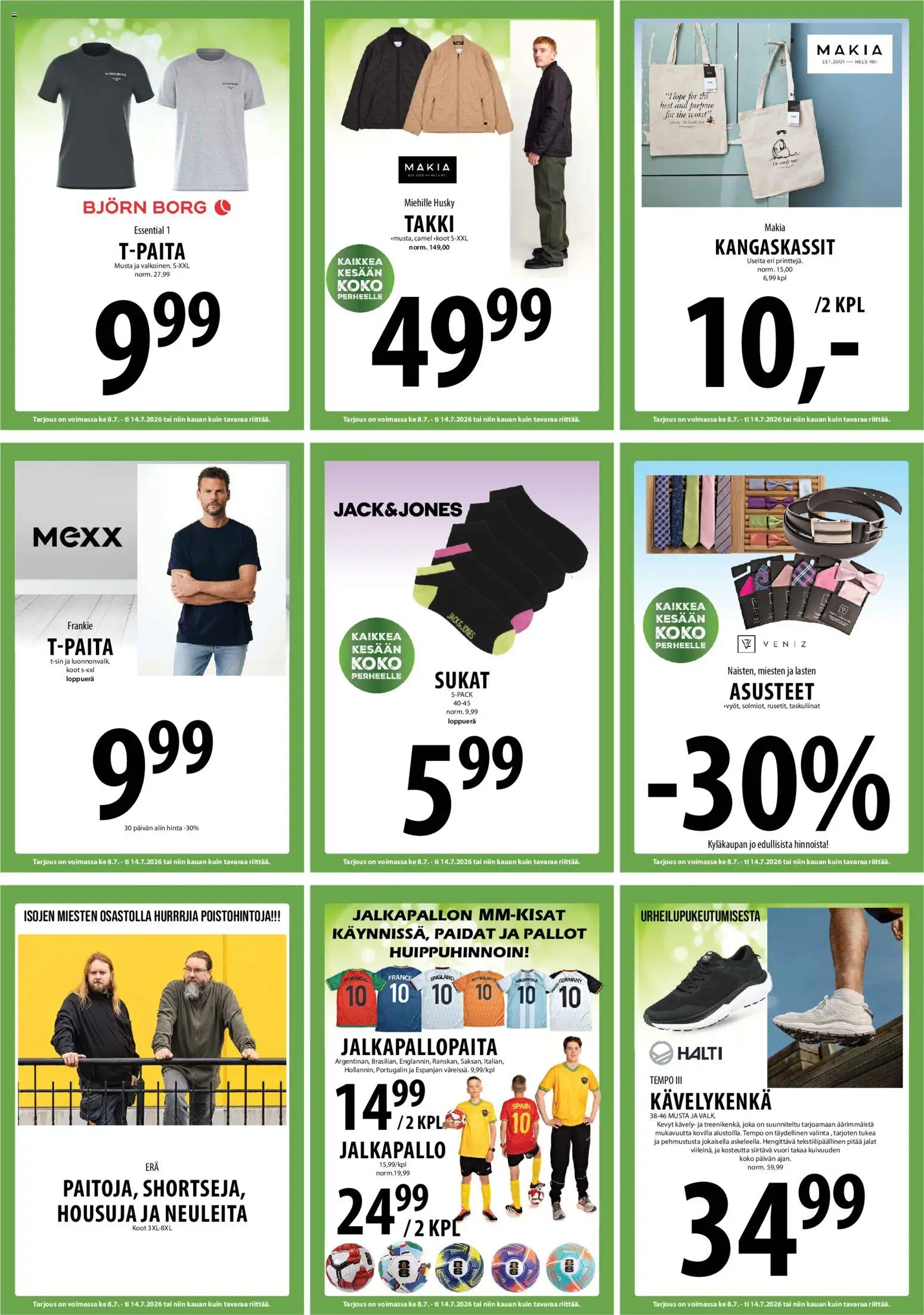 Tuuri tarjoukset – voimassa 08/07/2026 alkaen | Sivu: 23 | Tuotteet: Jalkapallo, Takki, Sukat