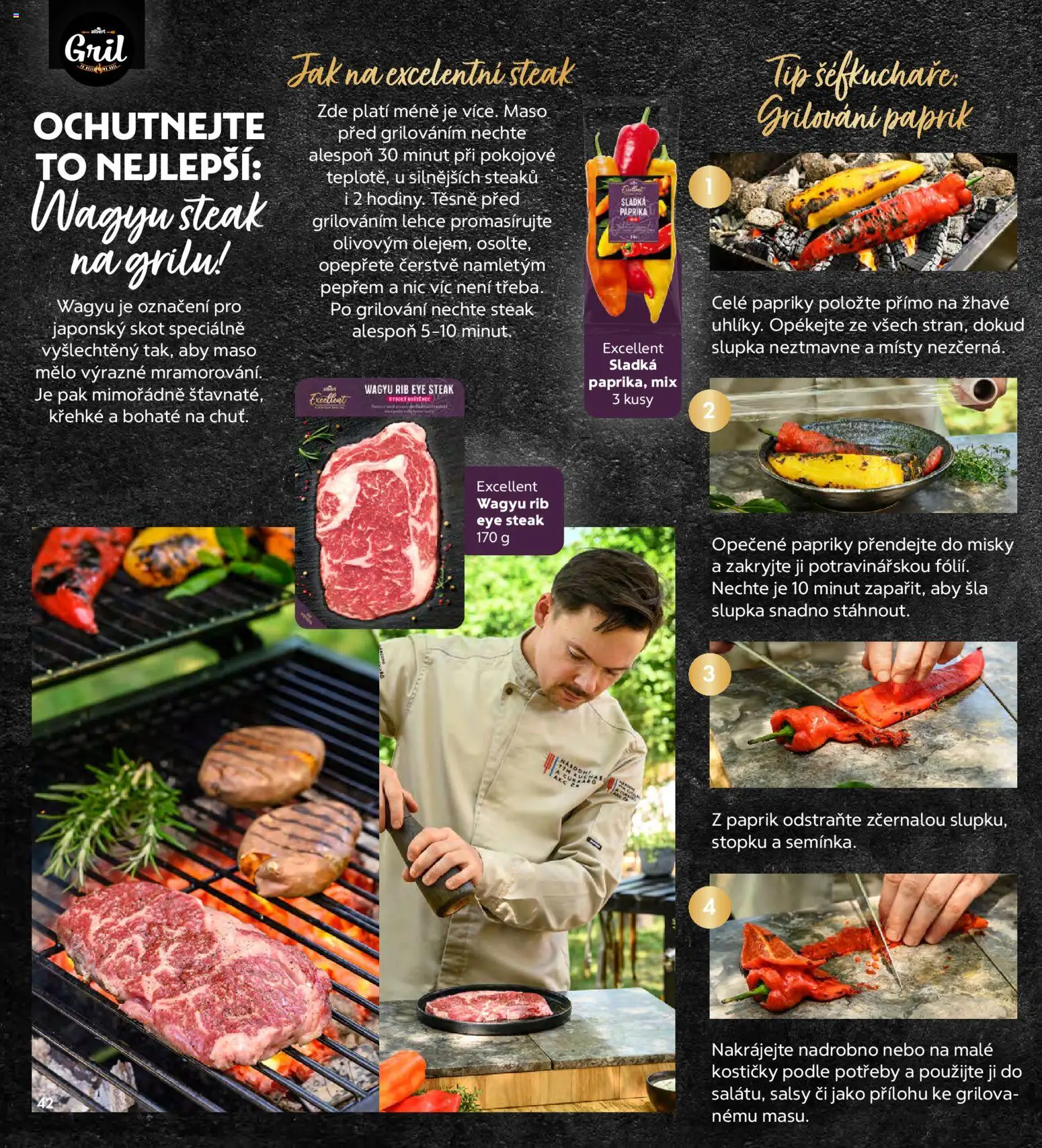 Albert magazín od 01.07.2026 | Strana: 42 | Produkty: Grilování, Steak, Paprika, Gril