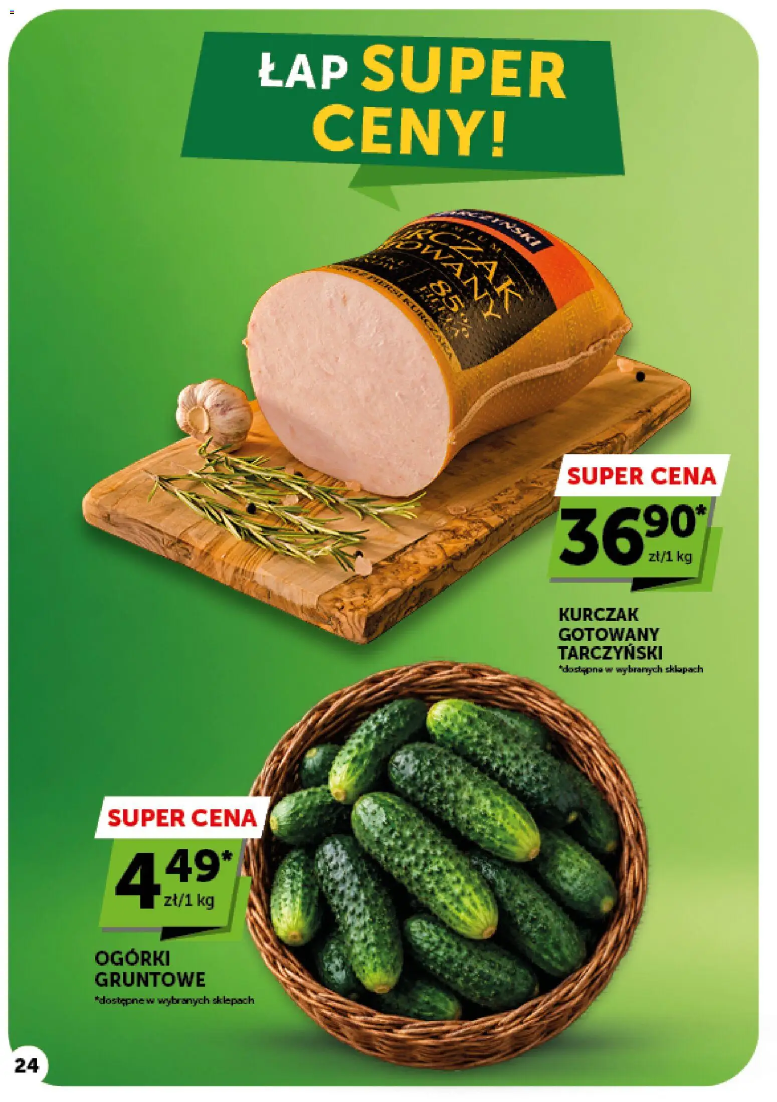 Groszek gazetka od 01.10.2026 | Strona: 24 | Produkty: Kurczak, Ogórki, Ogórki gruntowe