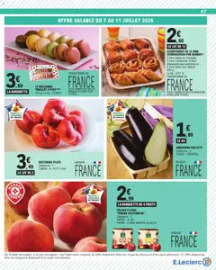 E.Leclerc - Prévisualisation de E.Leclerc catalogue valide à partir de 07/07/2026 | Page: 47 | Produits: Nectarine, Macarons, Viennoiseries, Pommes